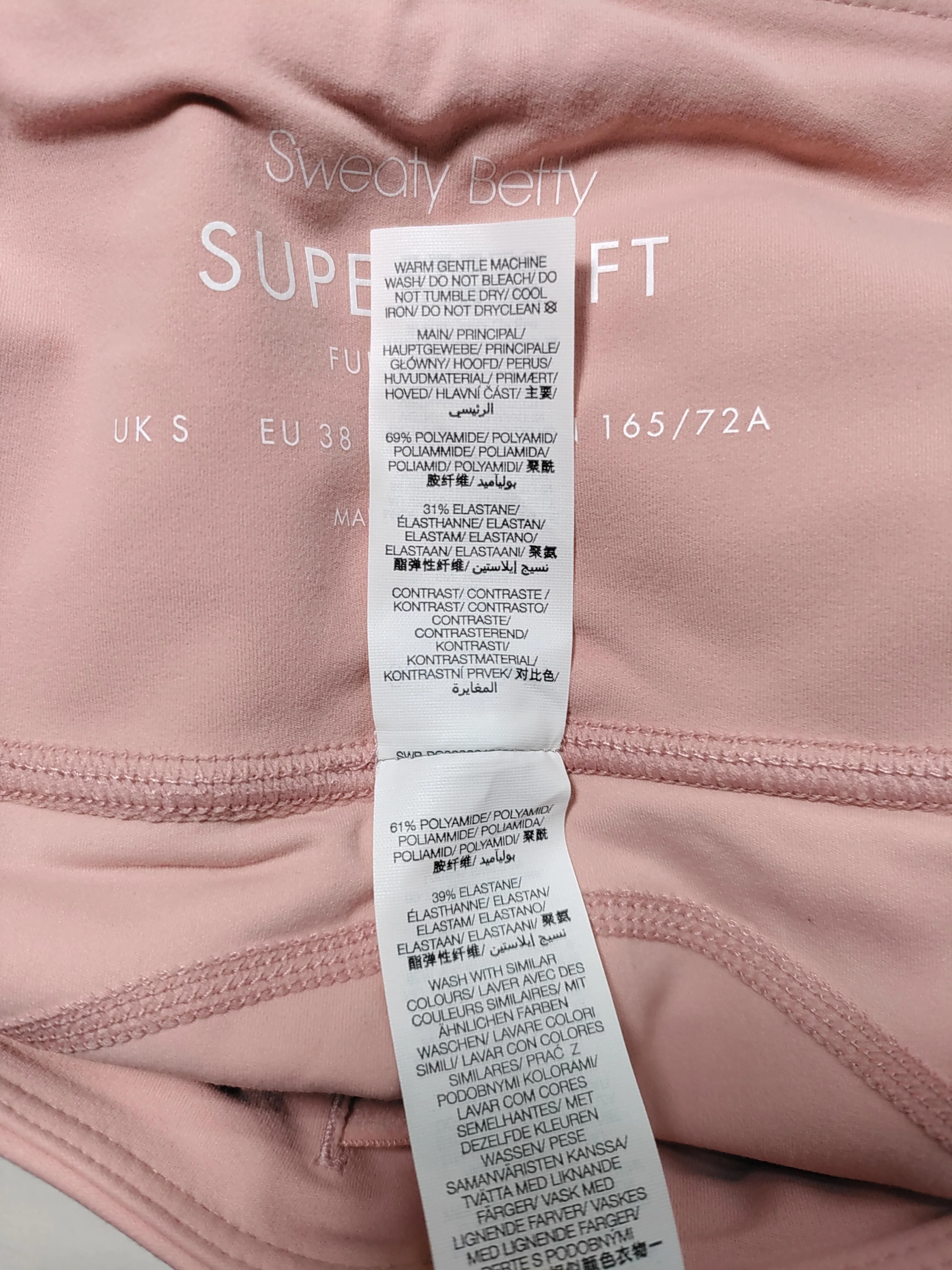 Sweaty Betty Women's Leggings S Pink Polyamide with Elastane Full length - Image 6
