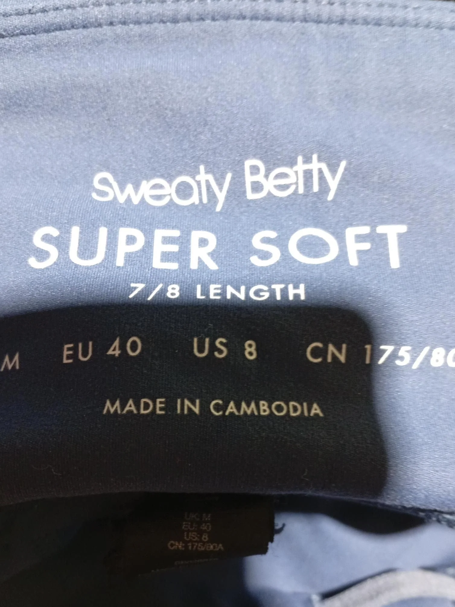 Sweaty Betty Women's Leggings UK 12 Blue Polyamide with Elastane Full length - Image 5