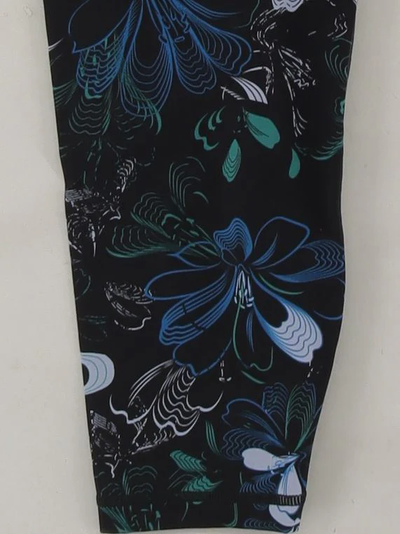 Sweaty Betty Women's Leggings UK 22 Black Floral 100% Other Cropped - Image 4
