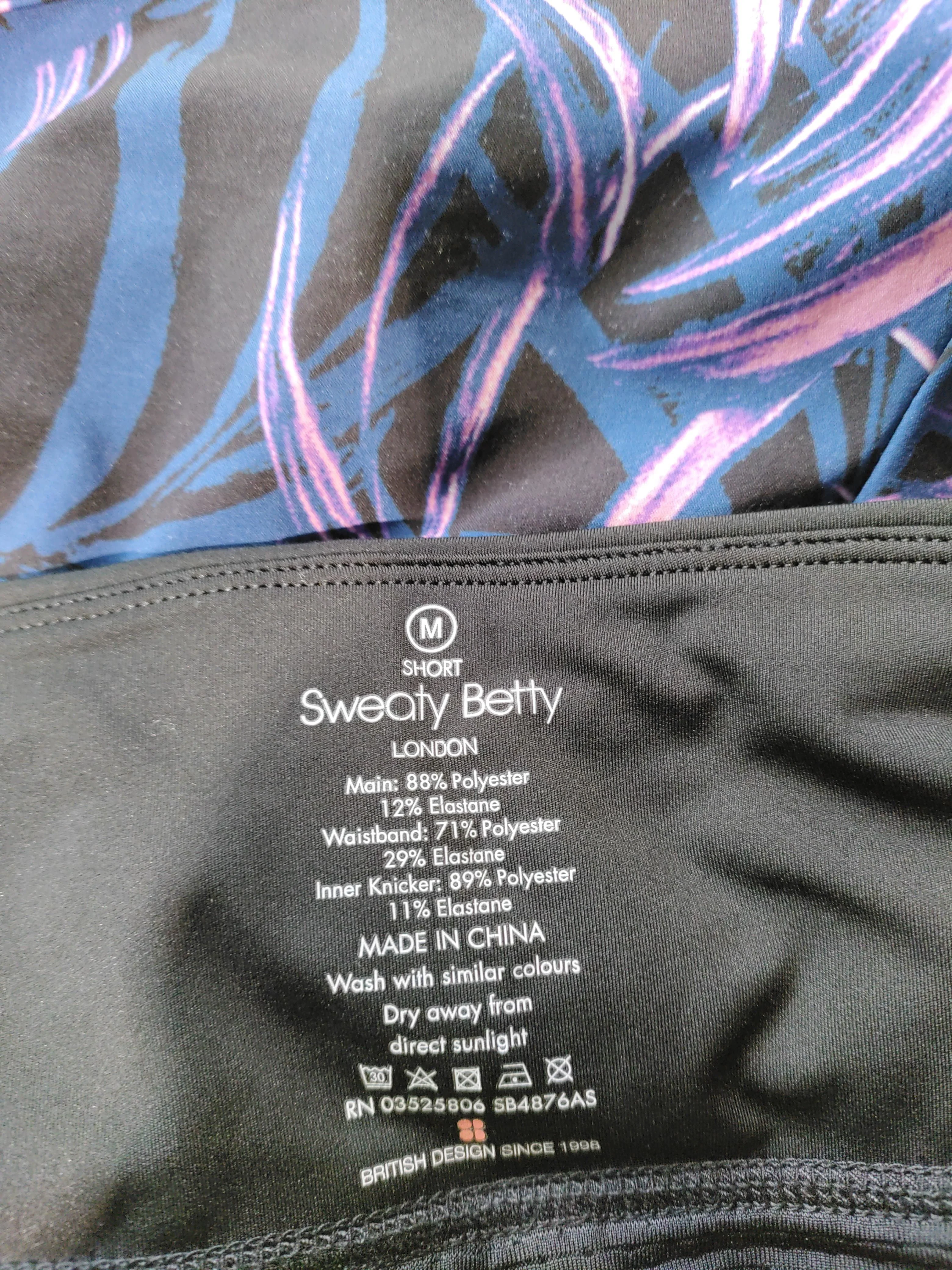 Sweaty Betty Women's Shorts M Multi Graphic Polyester with Elastane Sweat - Image 5