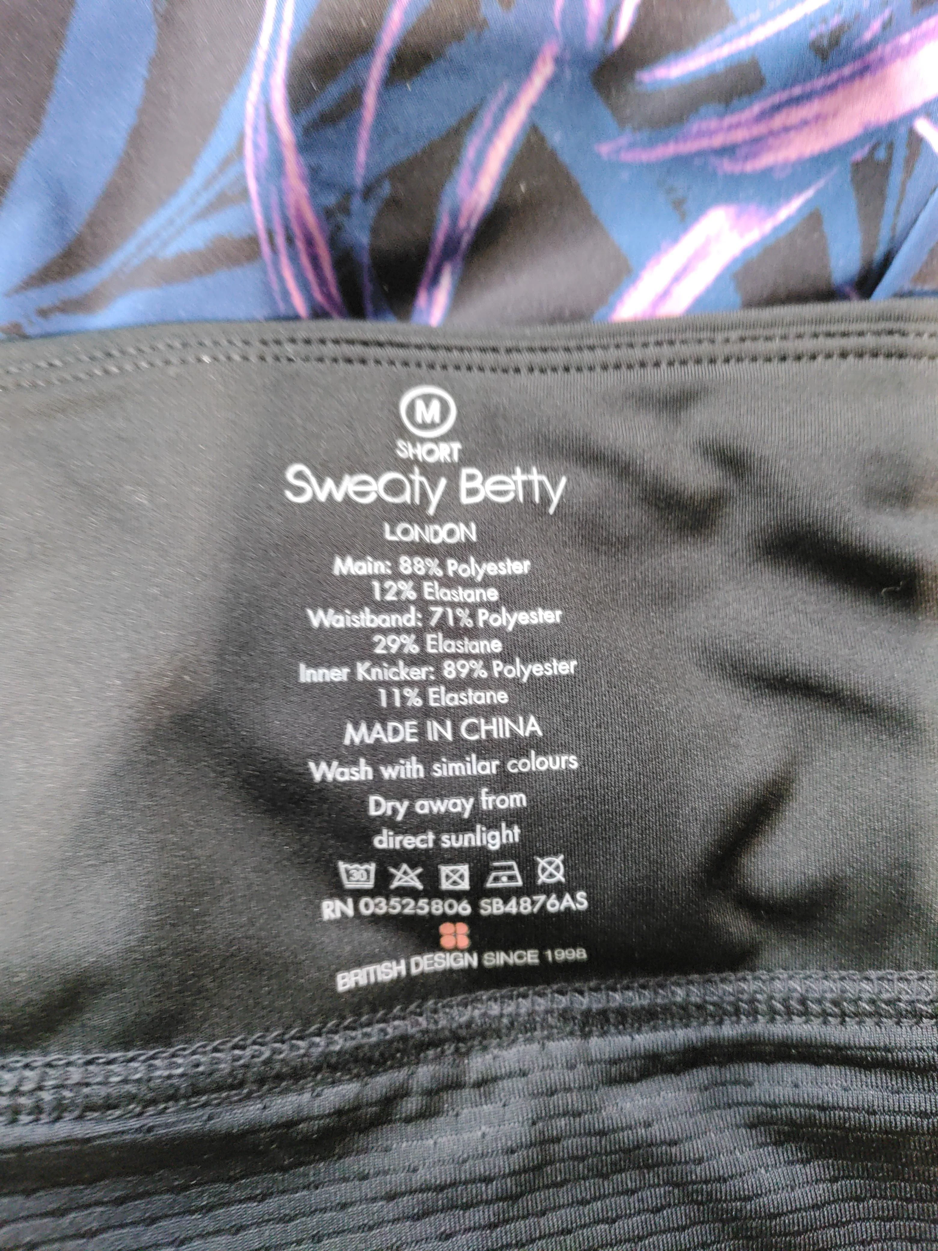 Sweaty Betty Women's Shorts M Multi Graphic Polyester with Elastane Sweat - Image 6