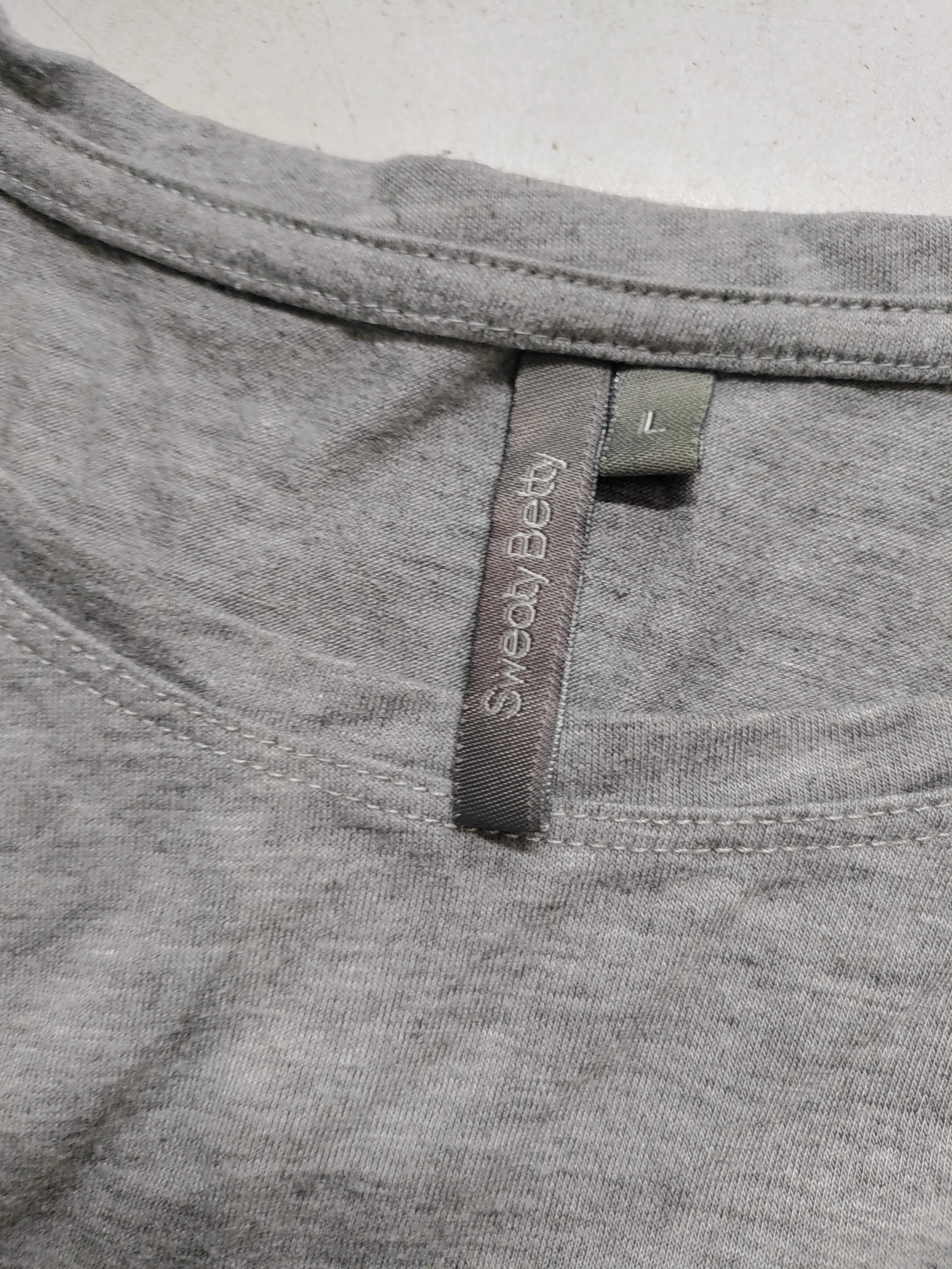 Sweaty Betty Women's T-Shirt L Grey Polyester with Viscose Basic - Image 5