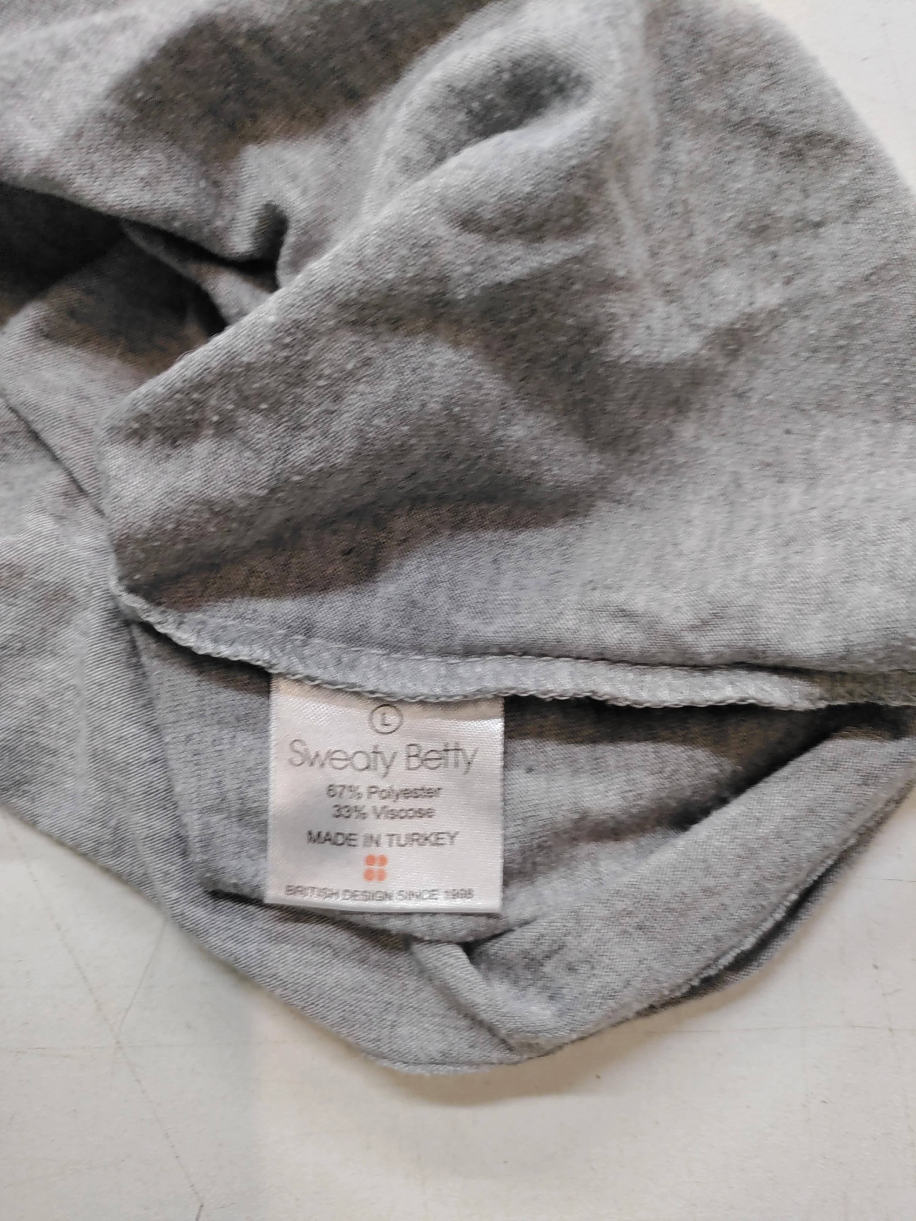 Sweaty Betty Women's T-Shirt L Grey Polyester with Viscose Basic - Image 6