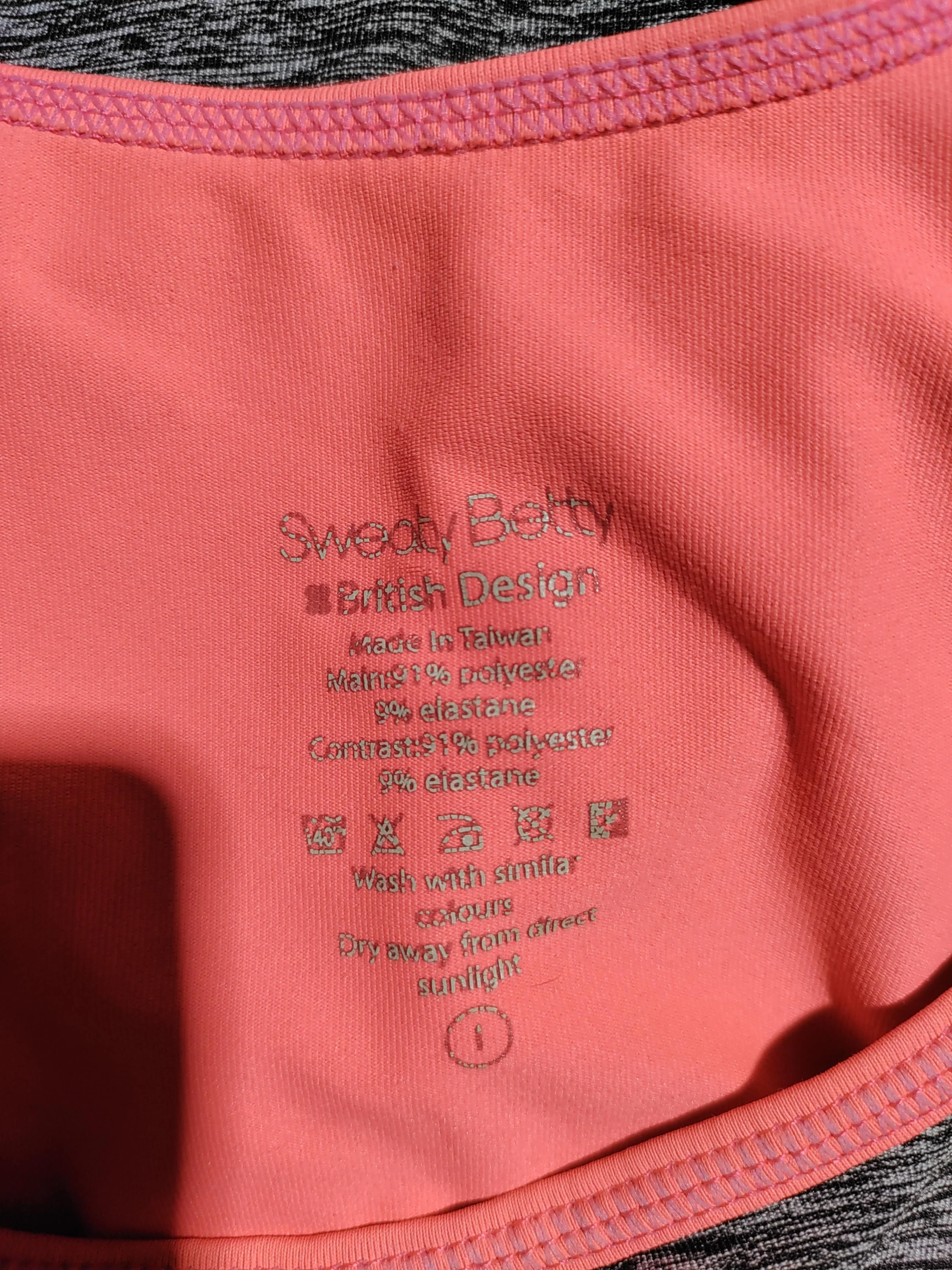 Sweaty Betty Women's T-Shirt L Orange Polyester with Elastane Sleeveless Basic - Image 5