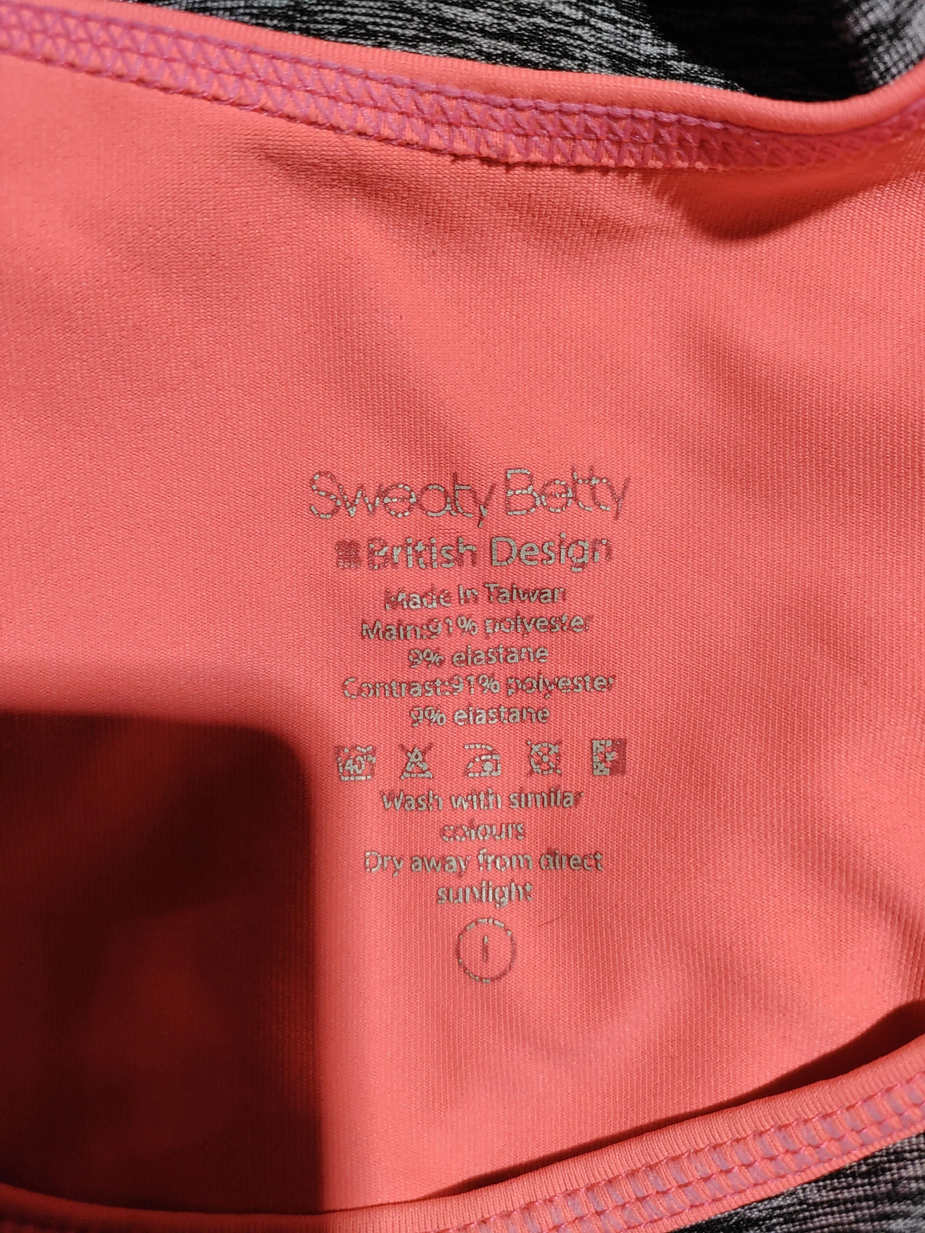 Sweaty Betty Women's T-Shirt L Orange Polyester with Elastane Sleeveless Basic - Image 6