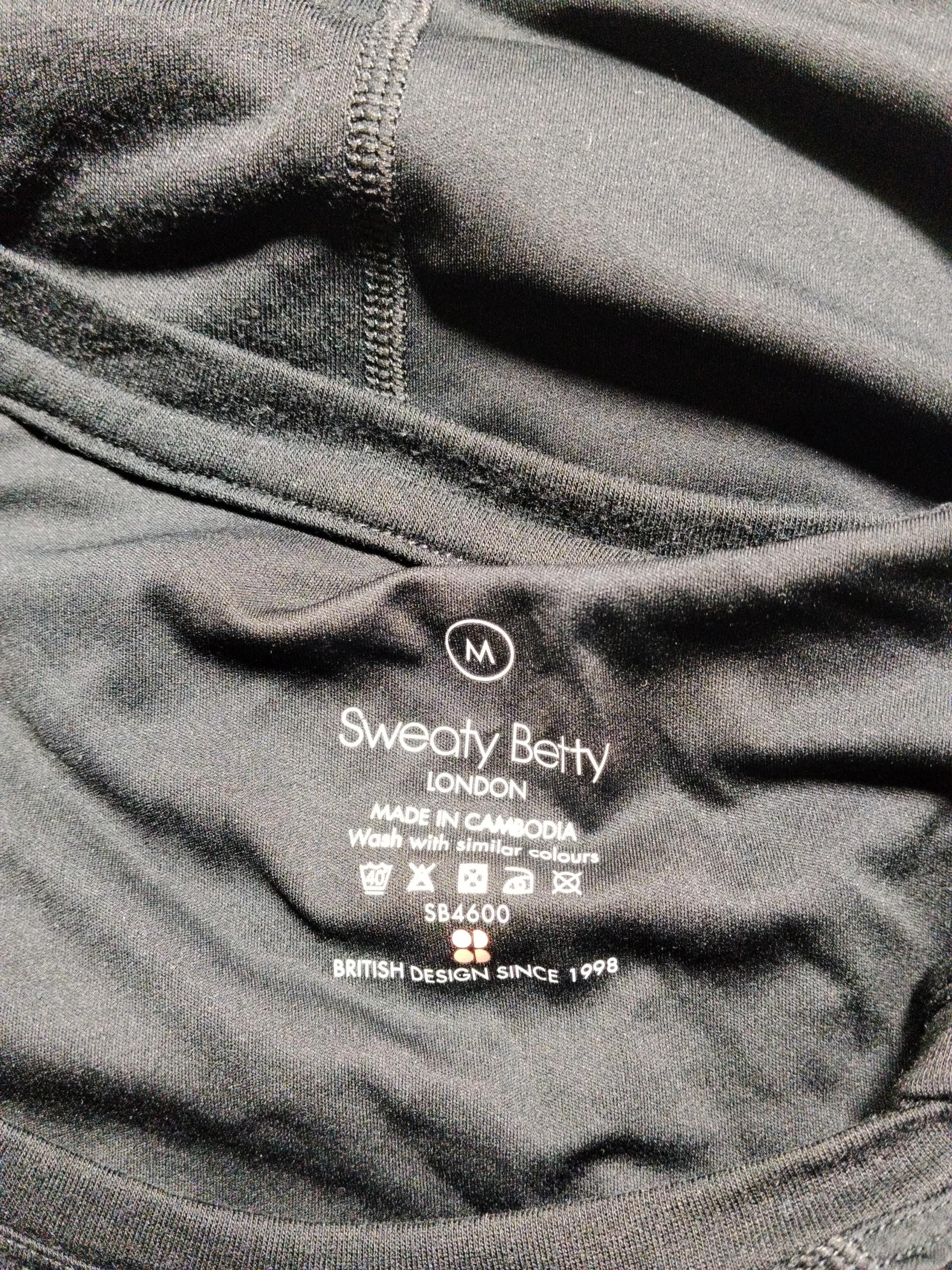 Sweaty Betty Women's T-Shirt M Black 100% Polyester Sleeveless Basic - Image 5