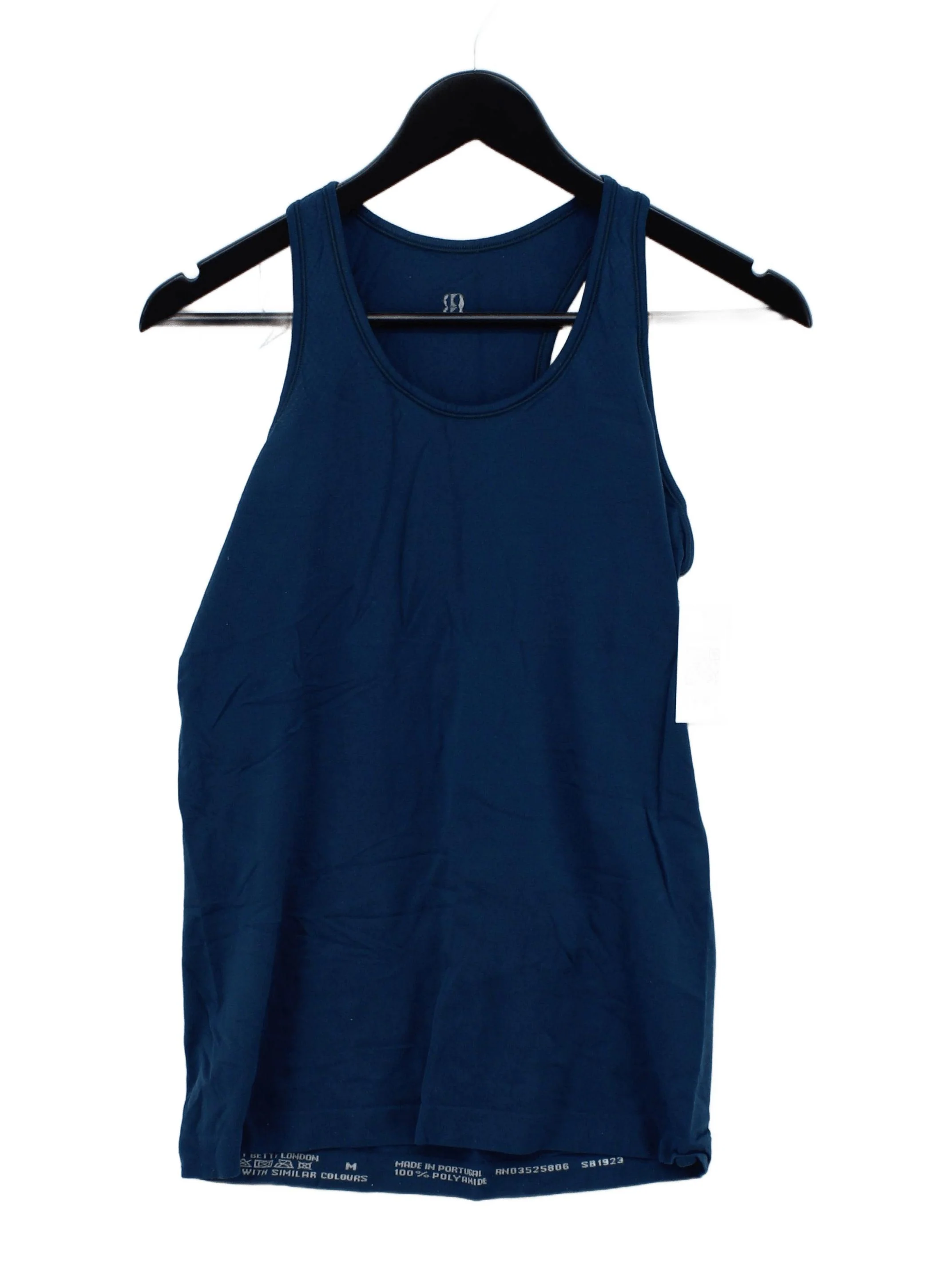 Sweaty Betty Women's T-Shirt M Blue 100% Polyamide Sleeveless Basic