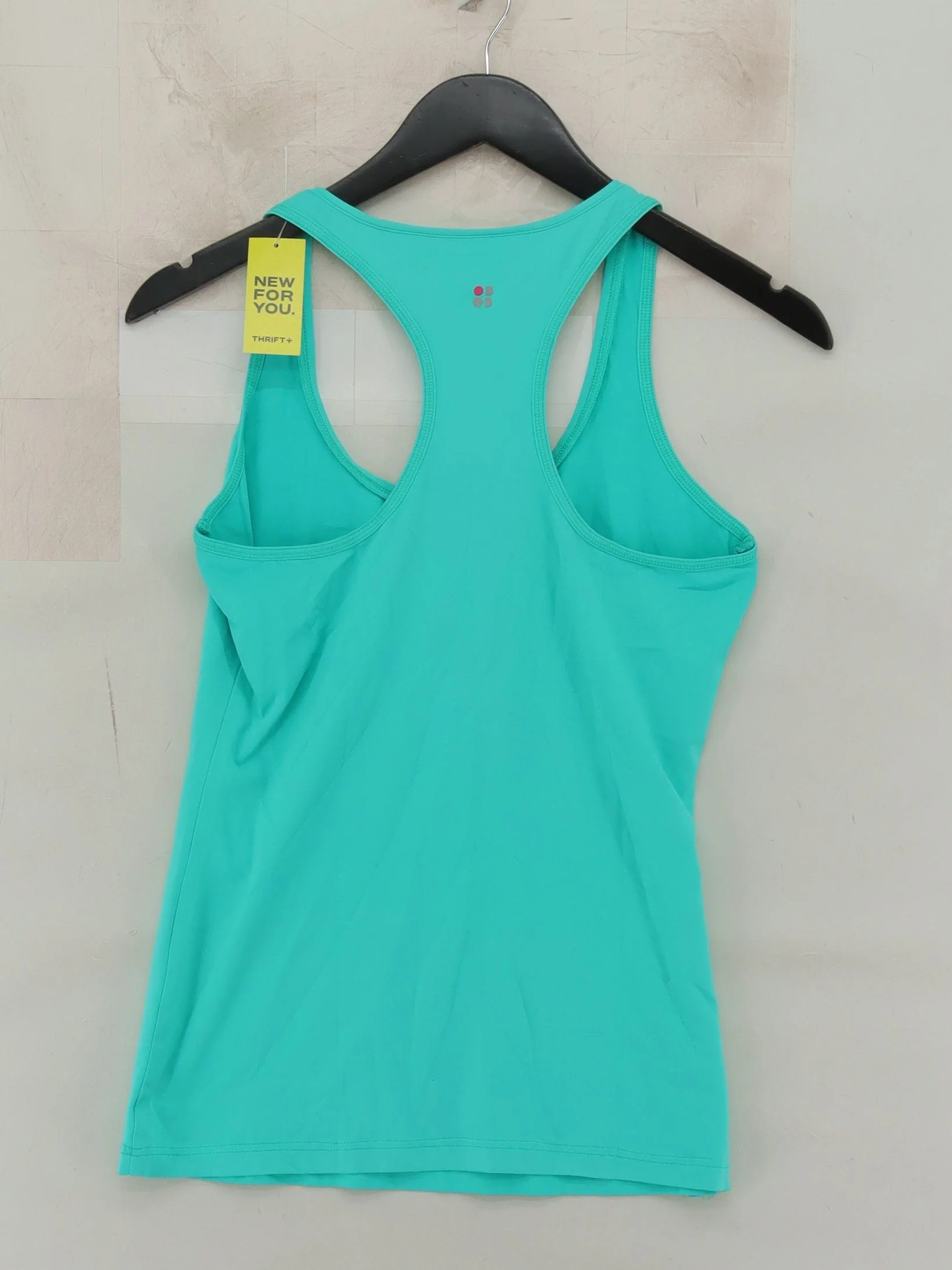 Sweaty Betty Women's T-Shirt M Green Polyamide with Spandex Sleeveless Basic - Image 2