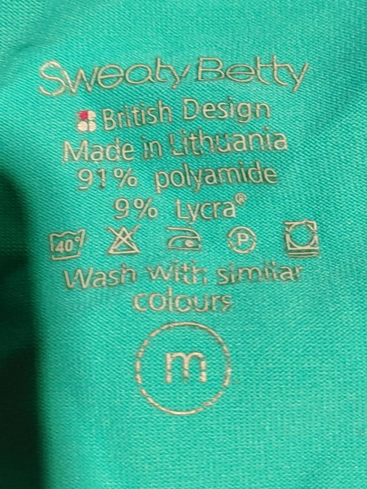 Sweaty Betty Women's T-Shirt M Green Polyamide with Spandex Sleeveless Basic - Image 6