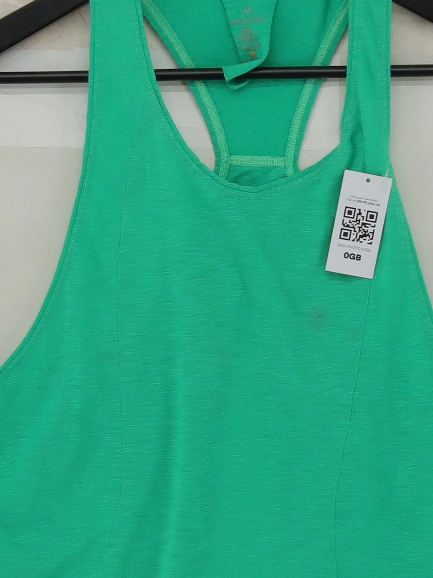 Sweaty Betty Women's T-Shirt M Green Polyester with Cotton Sleeveless Basic - Image 3