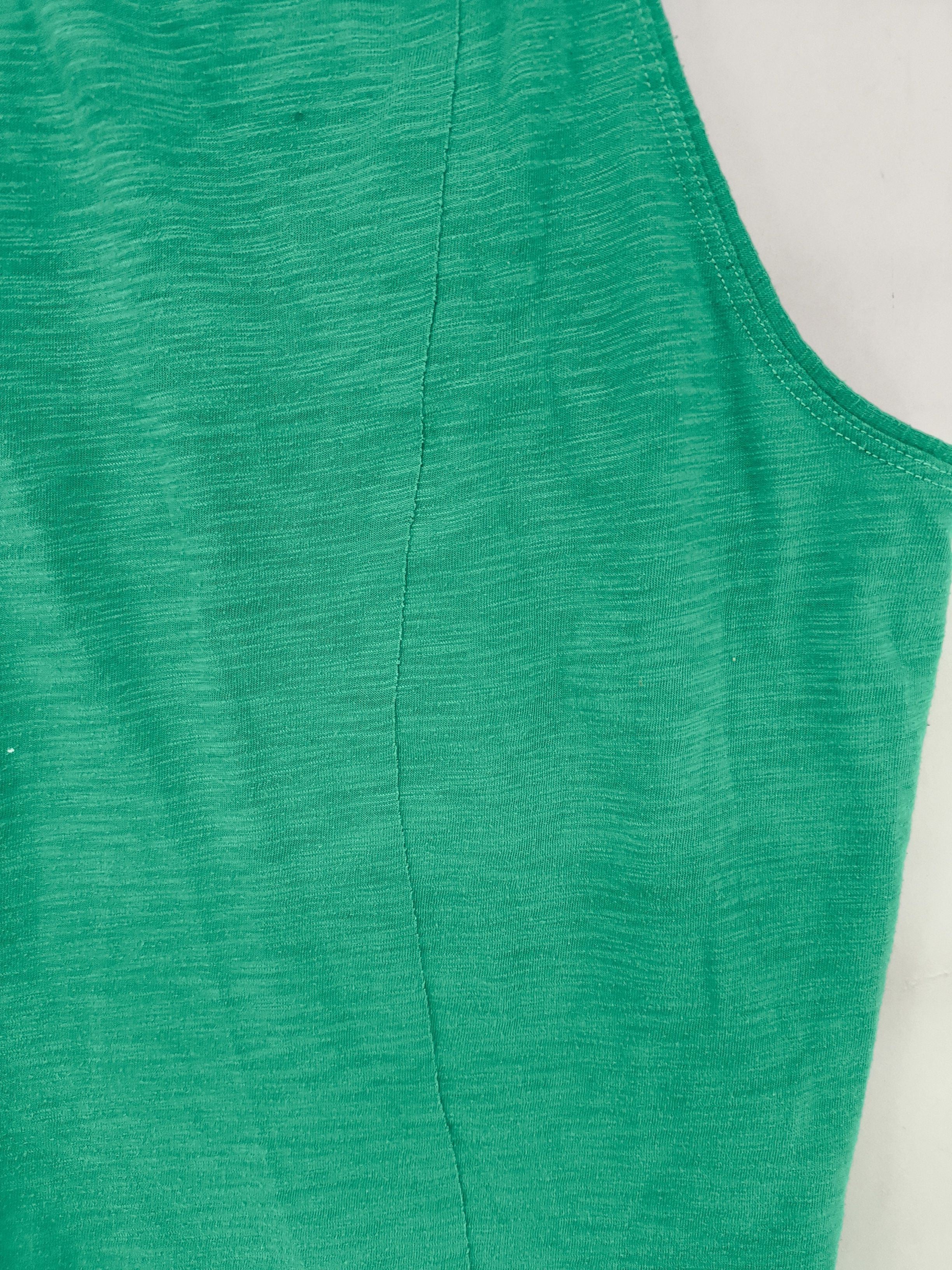 Sweaty Betty Women's T-Shirt M Green Polyester with Cotton Sleeveless Basic - Image 5