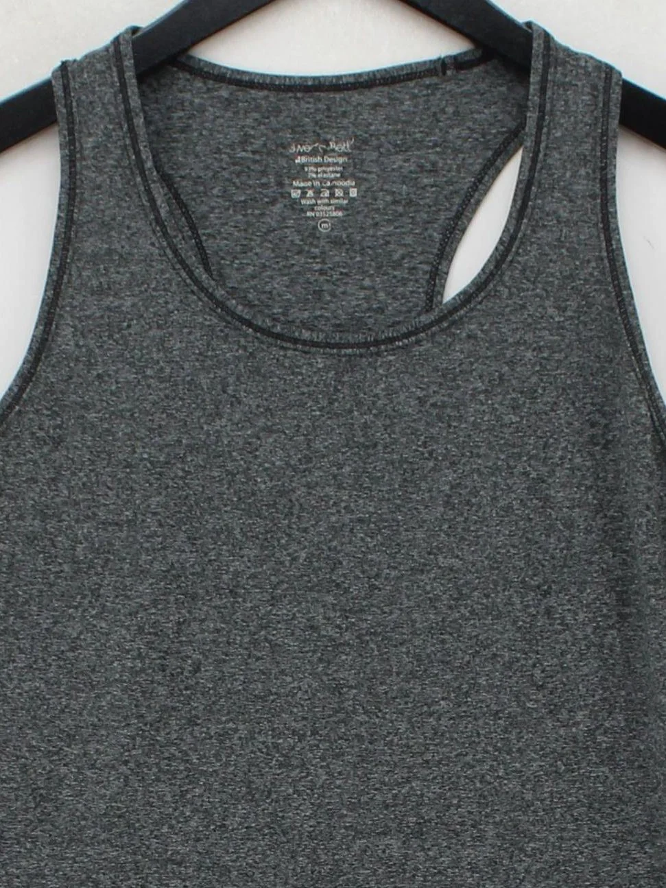 Sweaty Betty Women's T-Shirt M Grey Polyester with Elastane Sleeveless Basic - Image 3