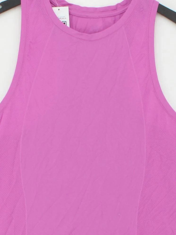 Sweaty Betty Women's T-Shirt M Pink Nylon with Elastane Sleeveless Basic - Image 3