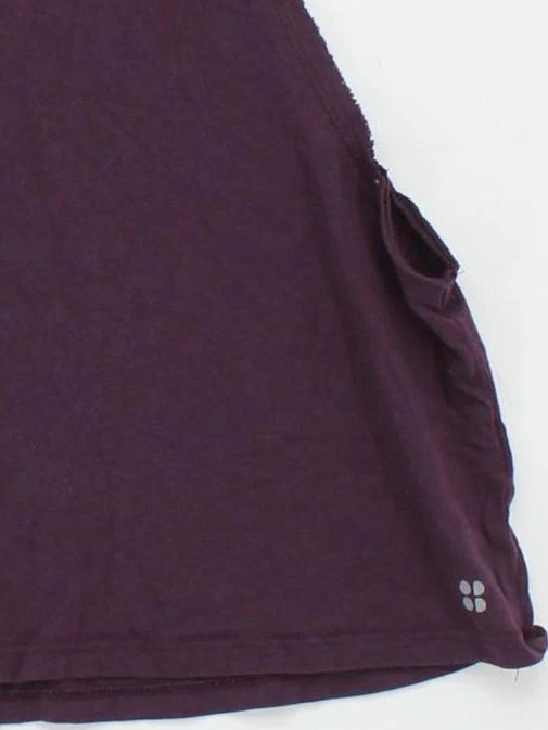 Sweaty Betty Women's T-Shirt M Purple Nylon with Elastane Basic - Image 4