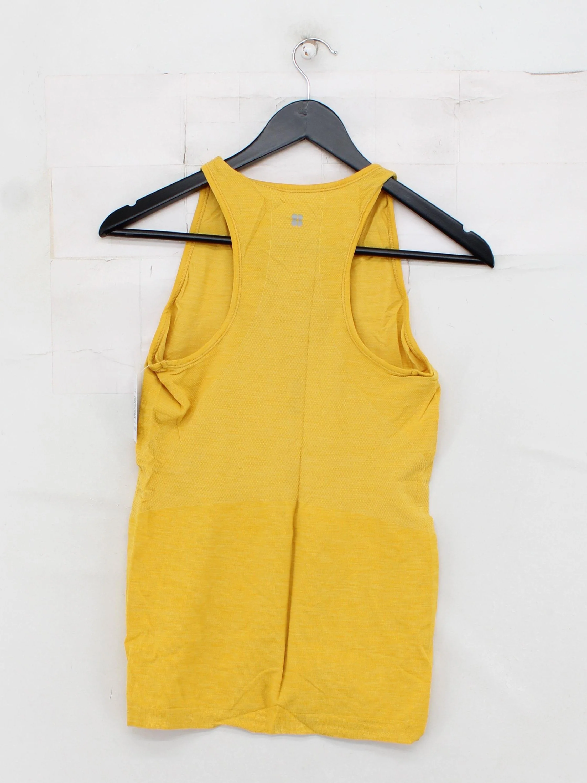 Sweaty Betty Women's T-Shirt M Yellow Nylon with Polyester, Elastane Basic - Image 2