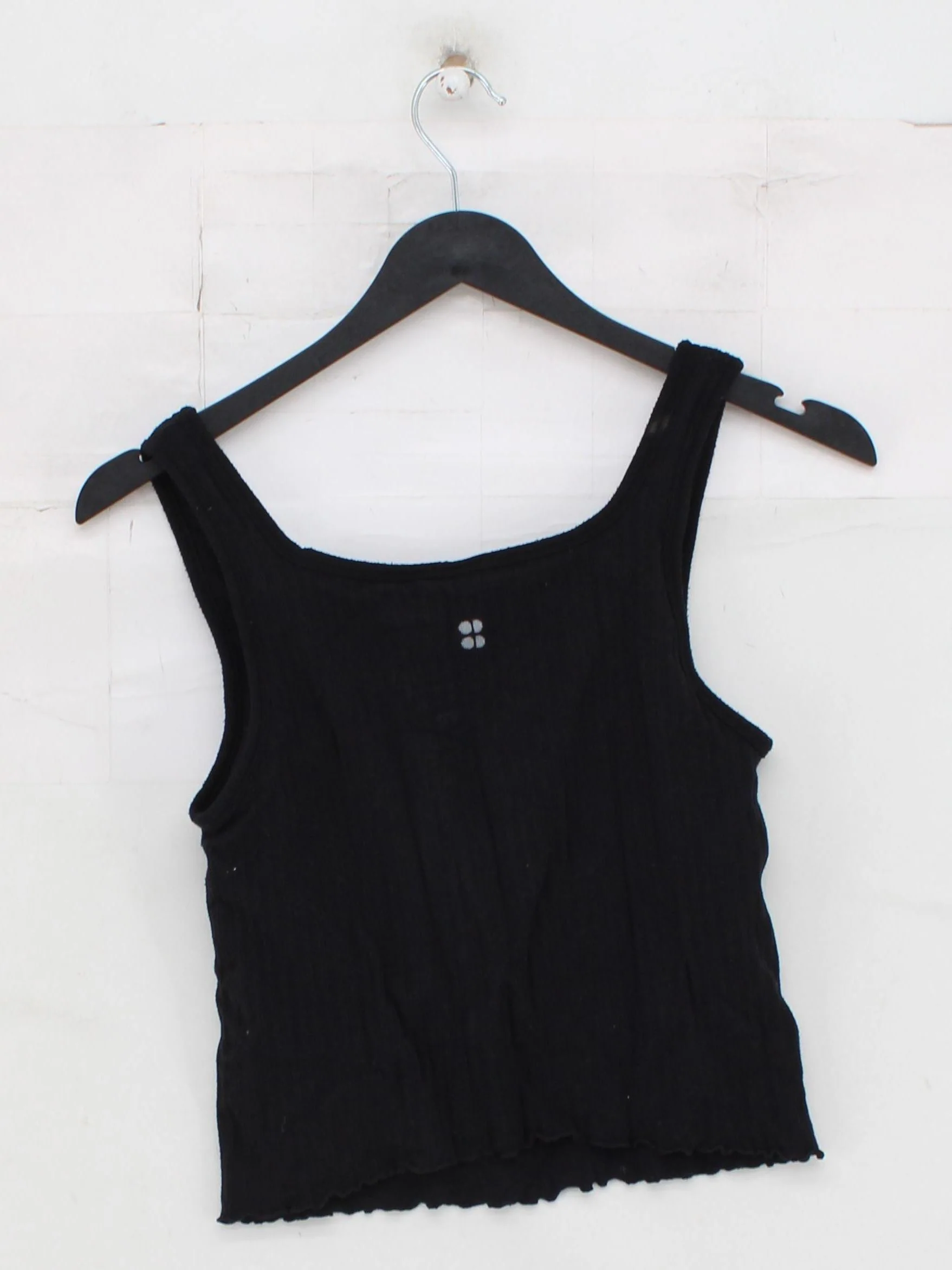 Sweaty Betty Women's T-Shirt S Black 100% Other Sleeveless Round Neck Basic - Image 2