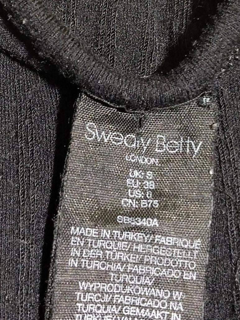 Sweaty Betty Women's T-Shirt S Black 100% Other Sleeveless Round Neck Basic - Image 7