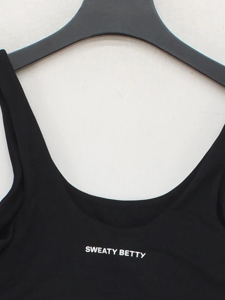 Sweaty Betty Women's T-Shirt S Black 100% Polyester Sleeveless Basic - Image 3