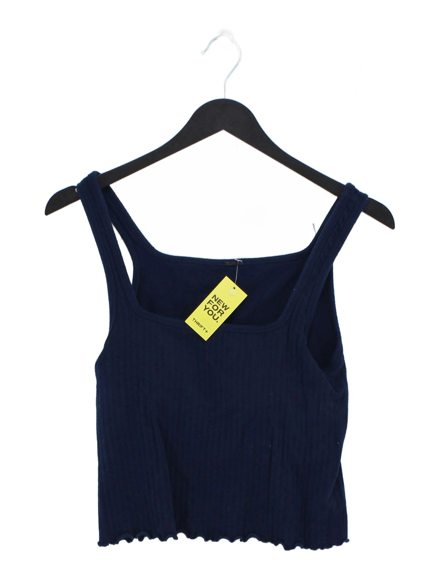 Sweaty Betty Women's T-Shirt S Blue 100% Cotton Sleeveless Square Neck Basic