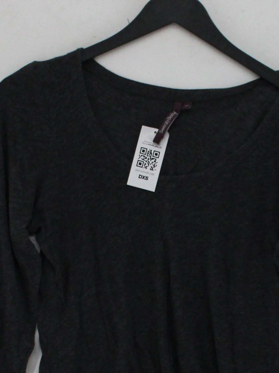 Sweaty Betty Women's T-Shirt S Grey 100% Cotton Short Sleeve V-Neck Basic - Image 3