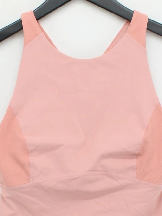 Sweaty Betty Women's T-Shirt S Pink Polyamide with Elastane Sleeveless Basic - Image 3