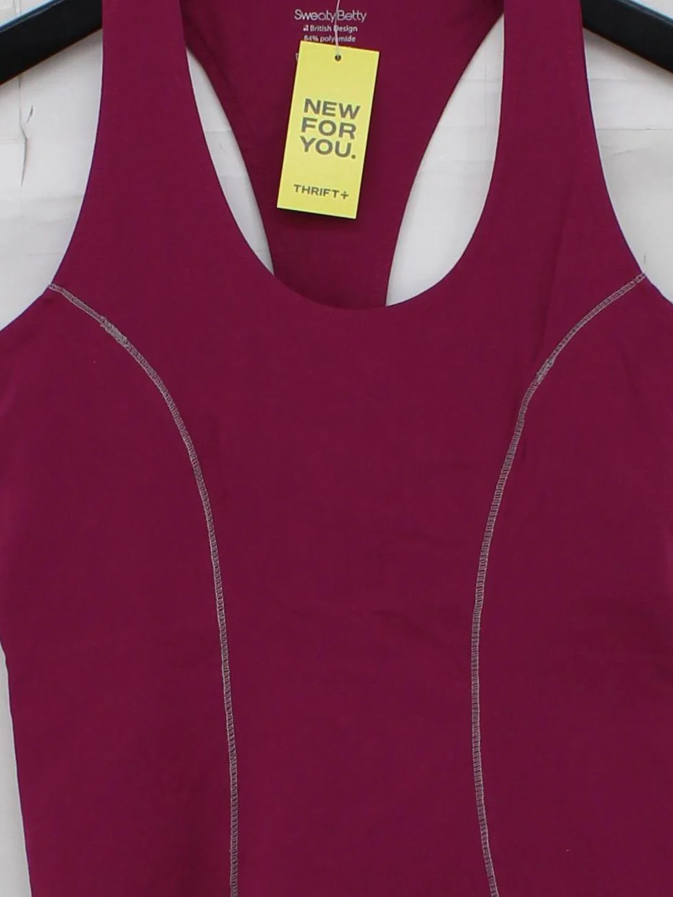 Sweaty Betty Women's T-Shirt S Purple Polyamide with Elastane Sleeveless Basic - Image 3