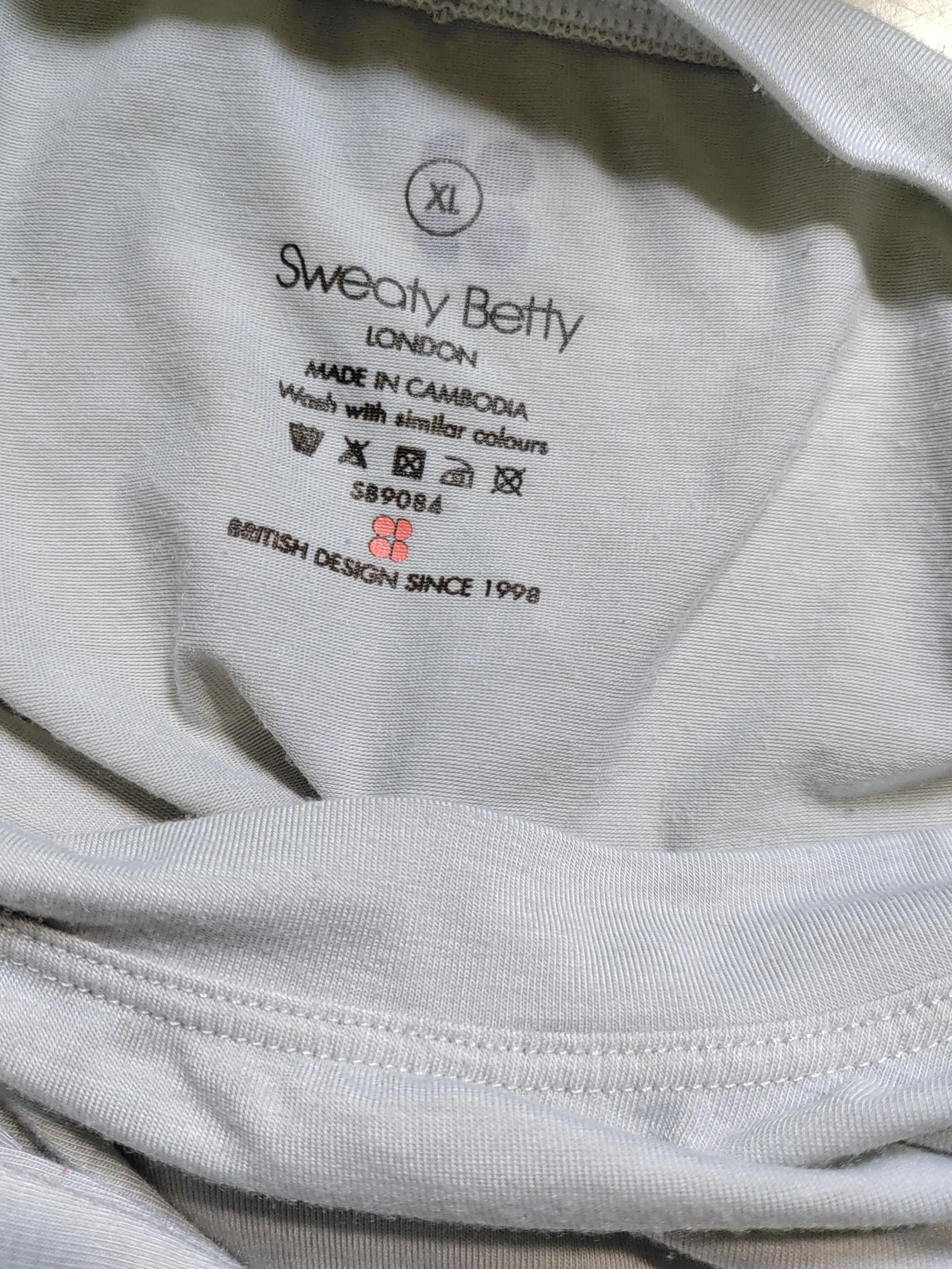 Sweaty Betty Women's T-Shirt XL Grey Polyester with Elastane Basic - Image 5