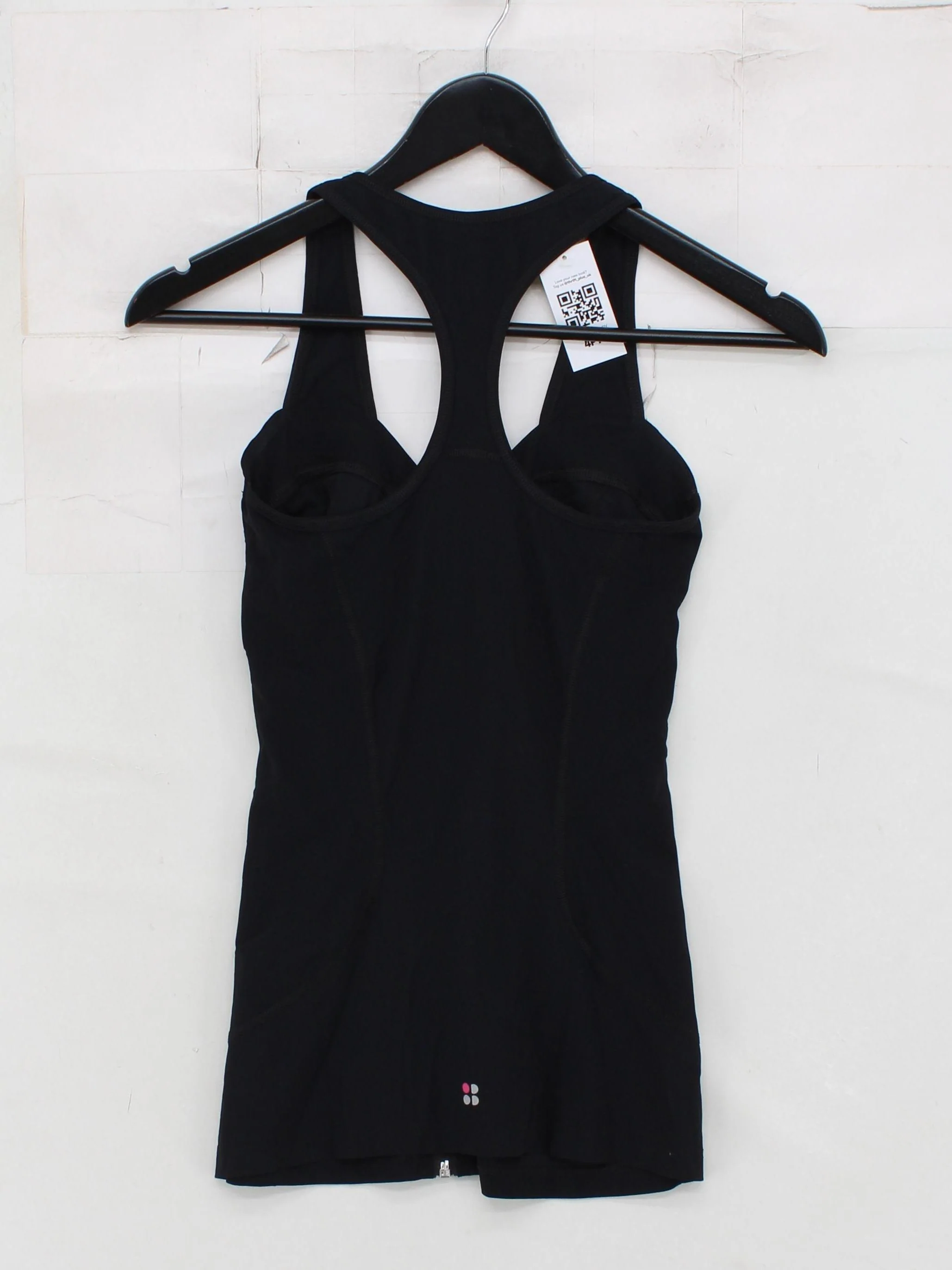 Sweaty Betty Women's T-Shirt XS Black Polyamide with Elastane Sleeveless Basic - Image 2