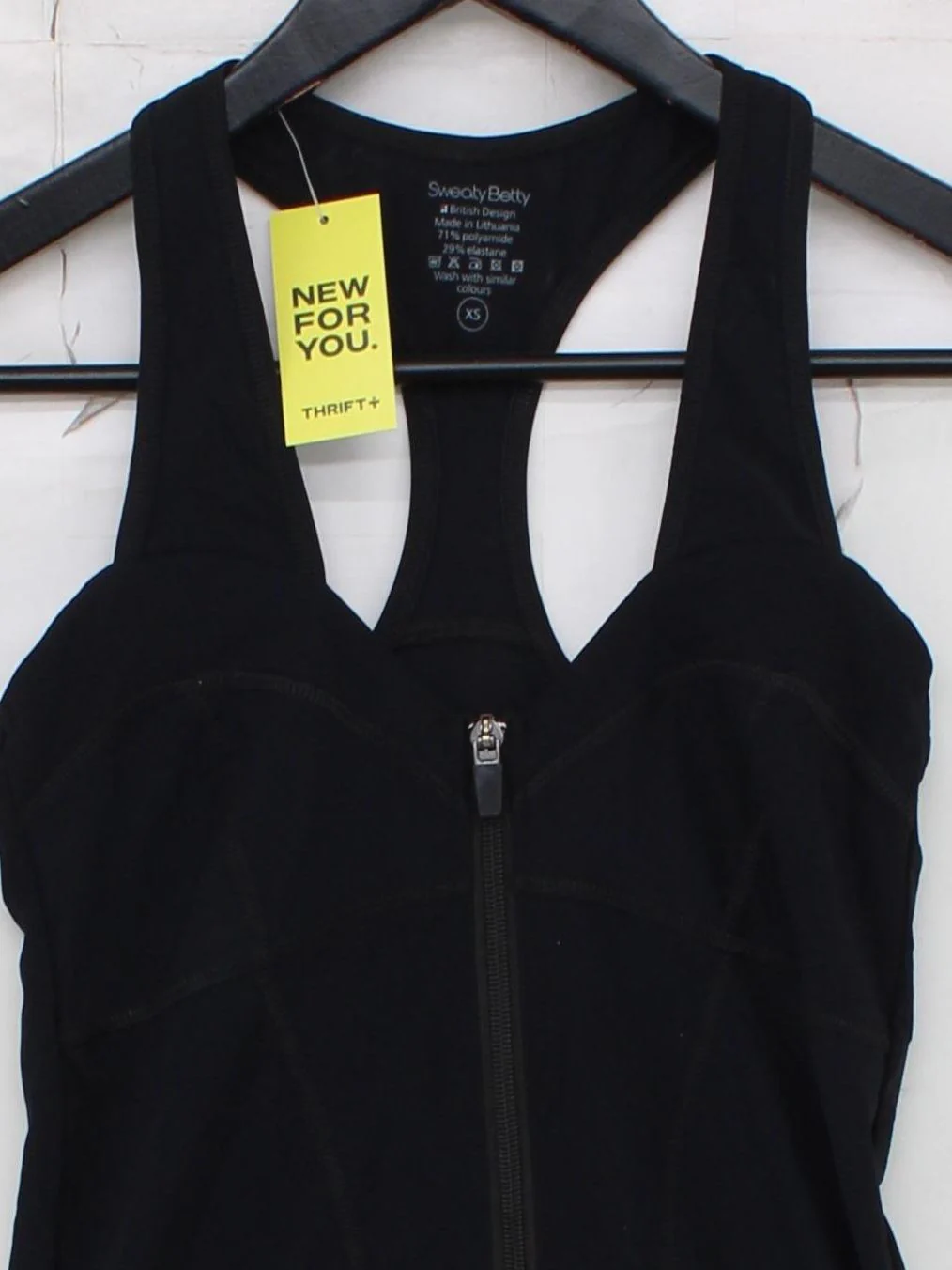 Sweaty Betty Women's T-Shirt XS Black Polyamide with Elastane Sleeveless Basic - Image 3