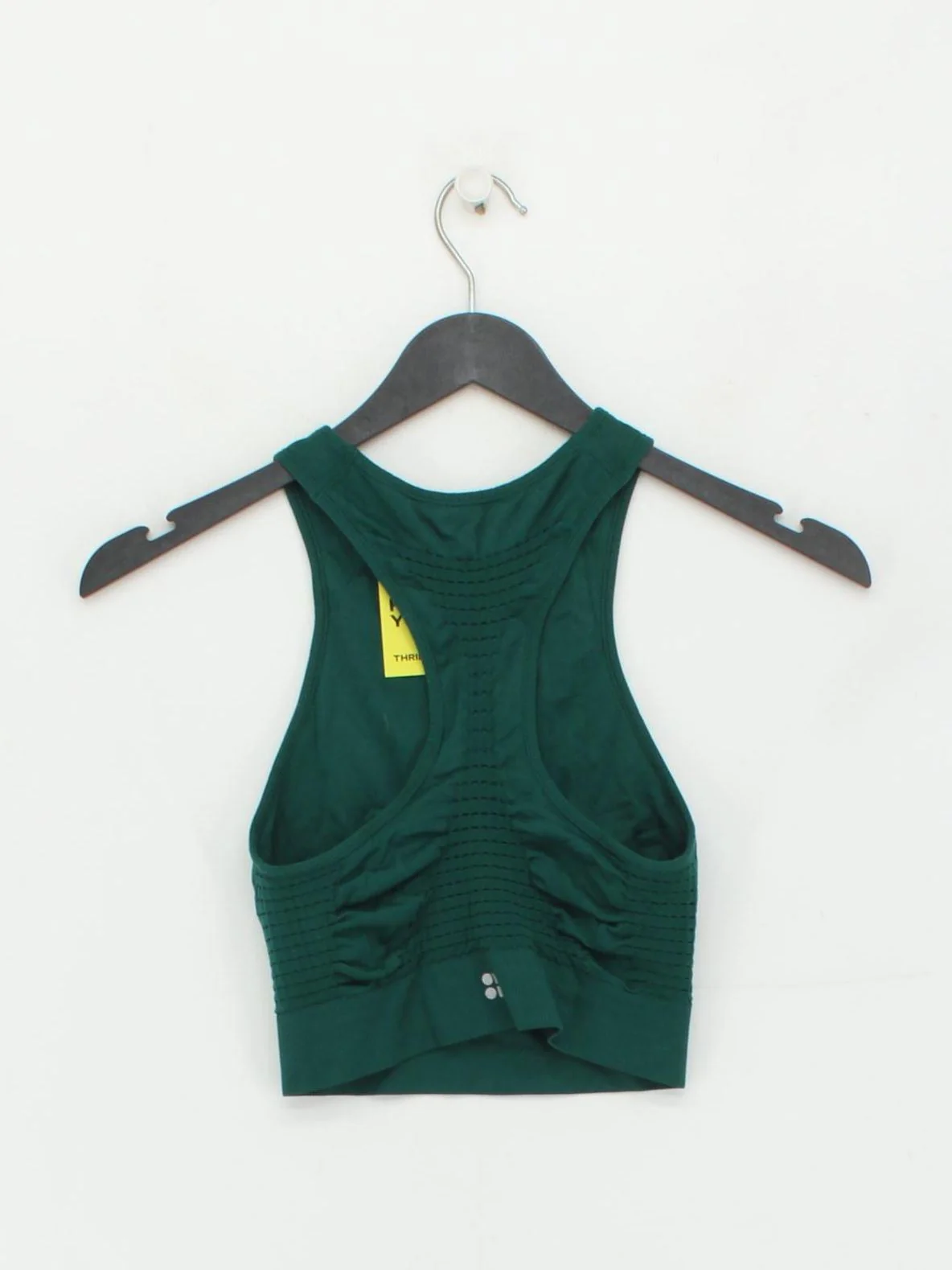Sweaty Betty Women's T-Shirt XS Green Polyamide with Elastane Sleeveless Basic - Image 2