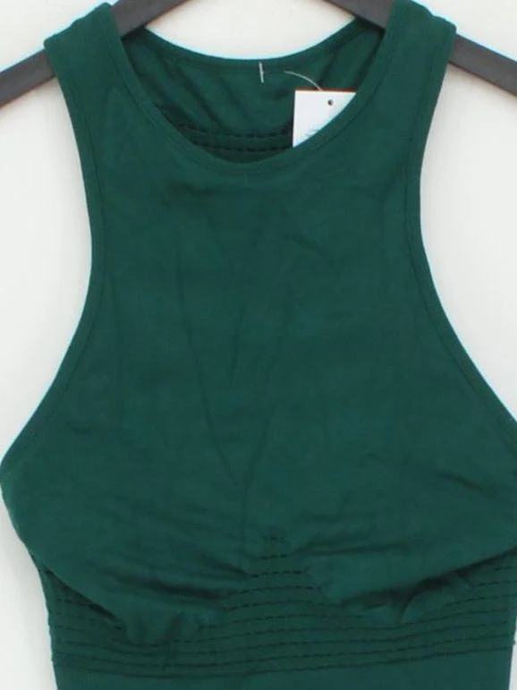 Sweaty Betty Women's T-Shirt XS Green Polyamide with Elastane Sleeveless Basic - Image 3