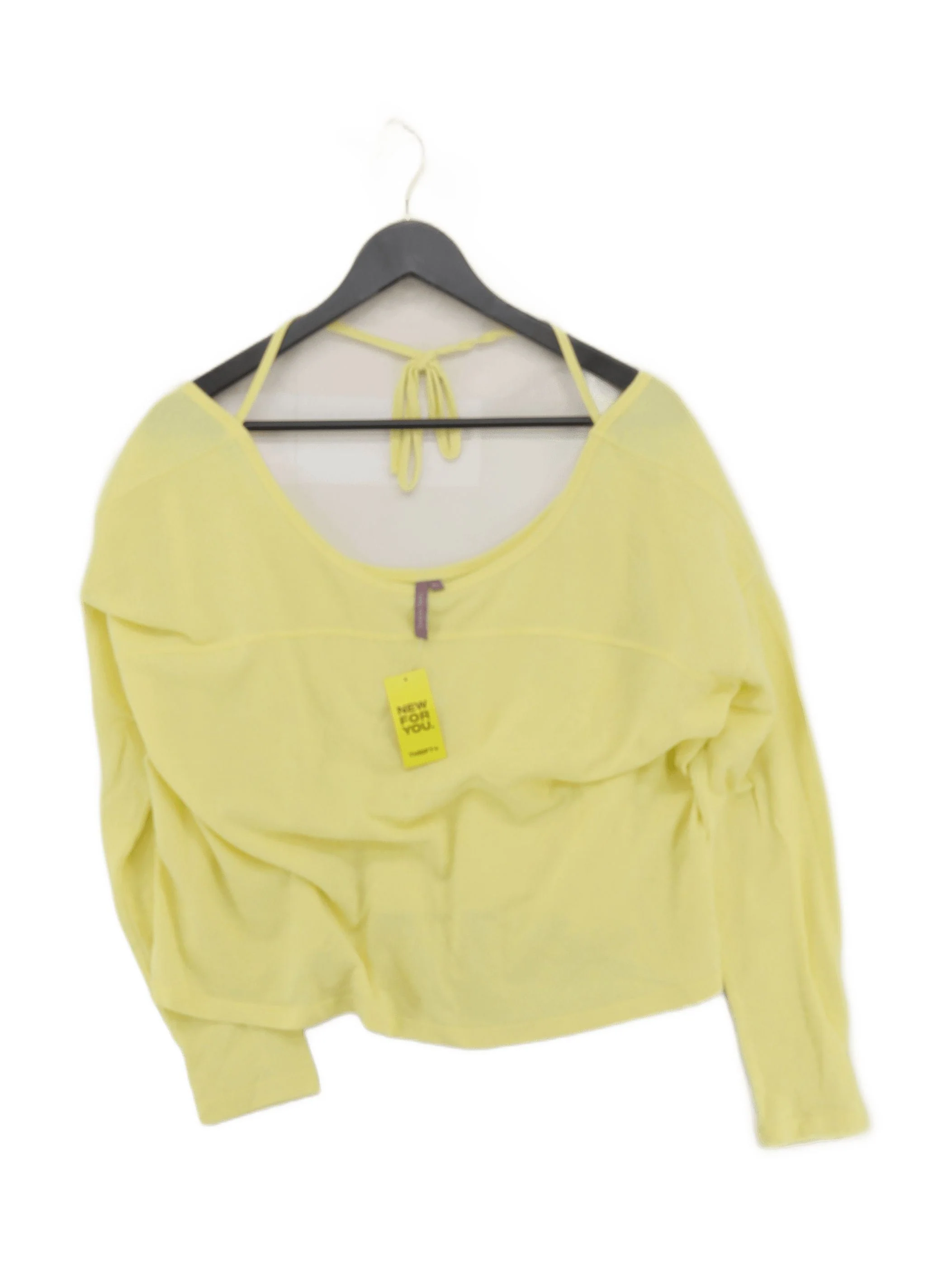 Sweaty Betty Women's Top XL Yellow Cotton with Polyester Basic