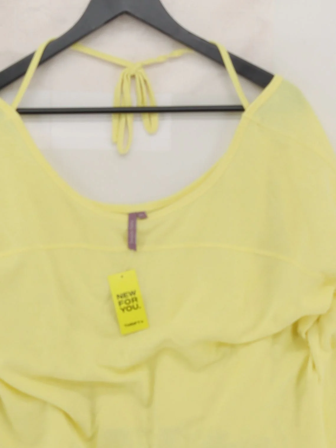 Sweaty Betty Women's Top XL Yellow Cotton with Polyester Basic - Image 3