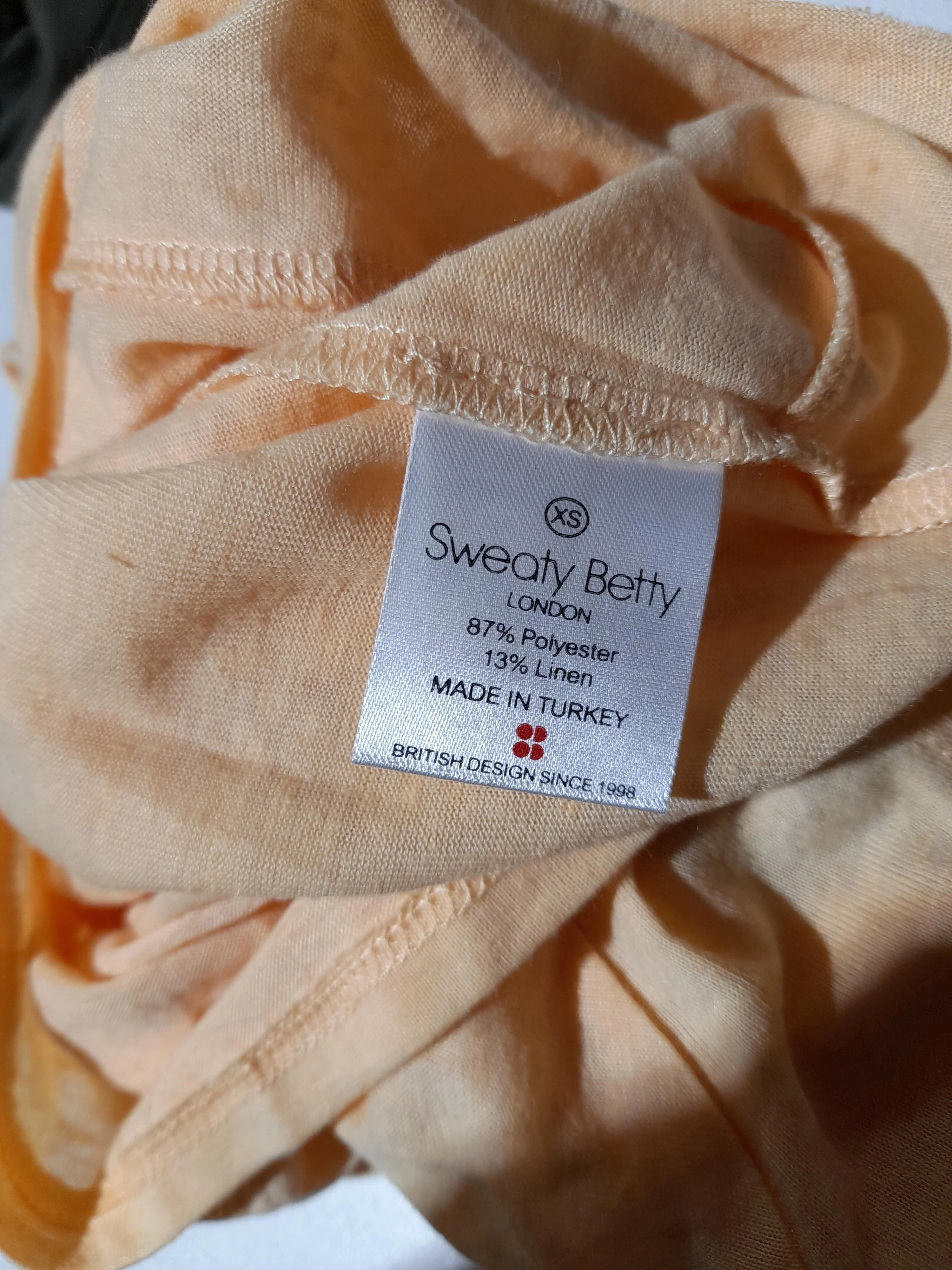 Sweaty Betty Women's Top XS Orange Polyester with Linen Cropped - Image 6