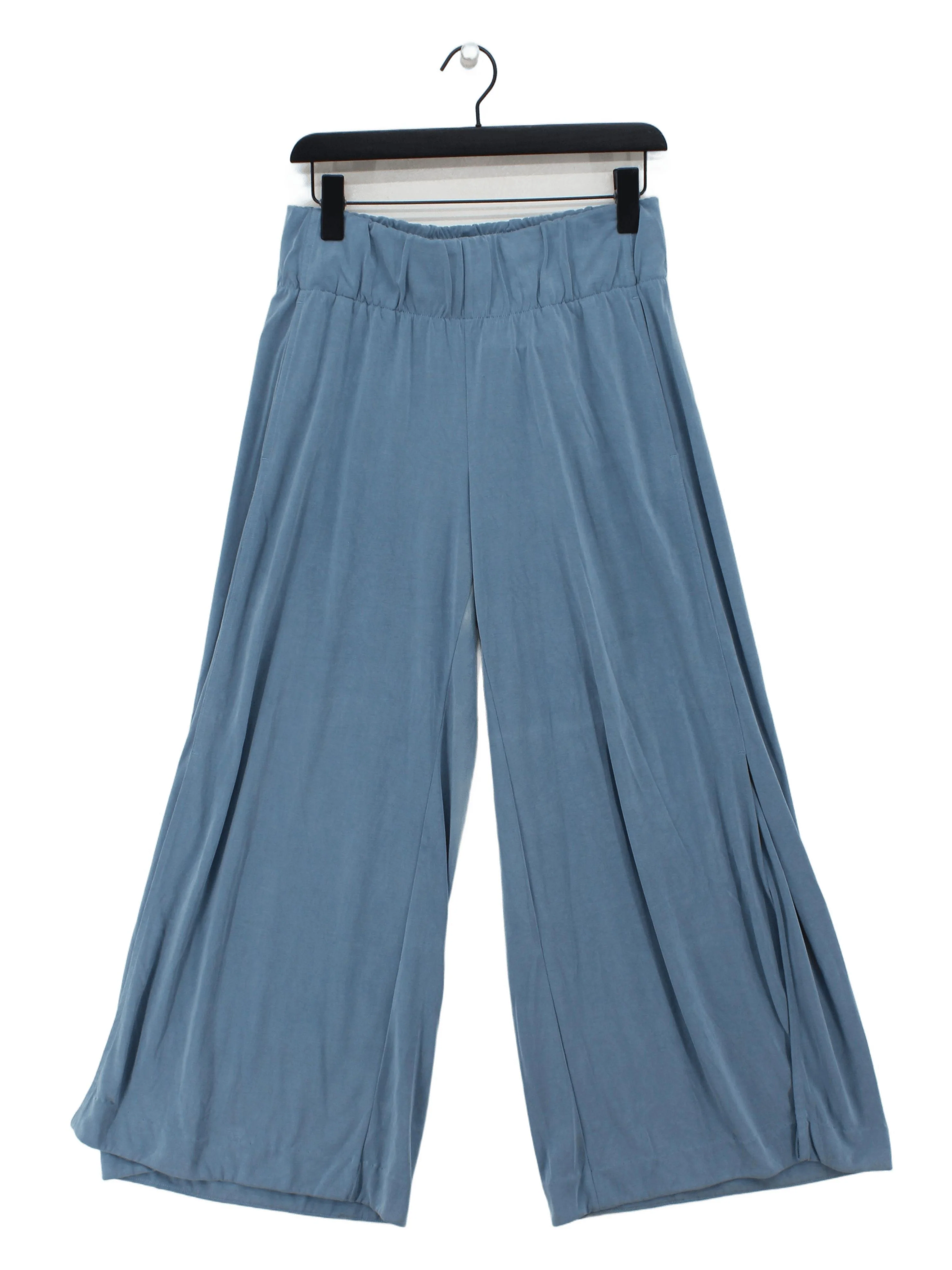 Sweaty Betty Women's Trousers M Blue Lyocell Modal with Polyester Wide-Leg Chino