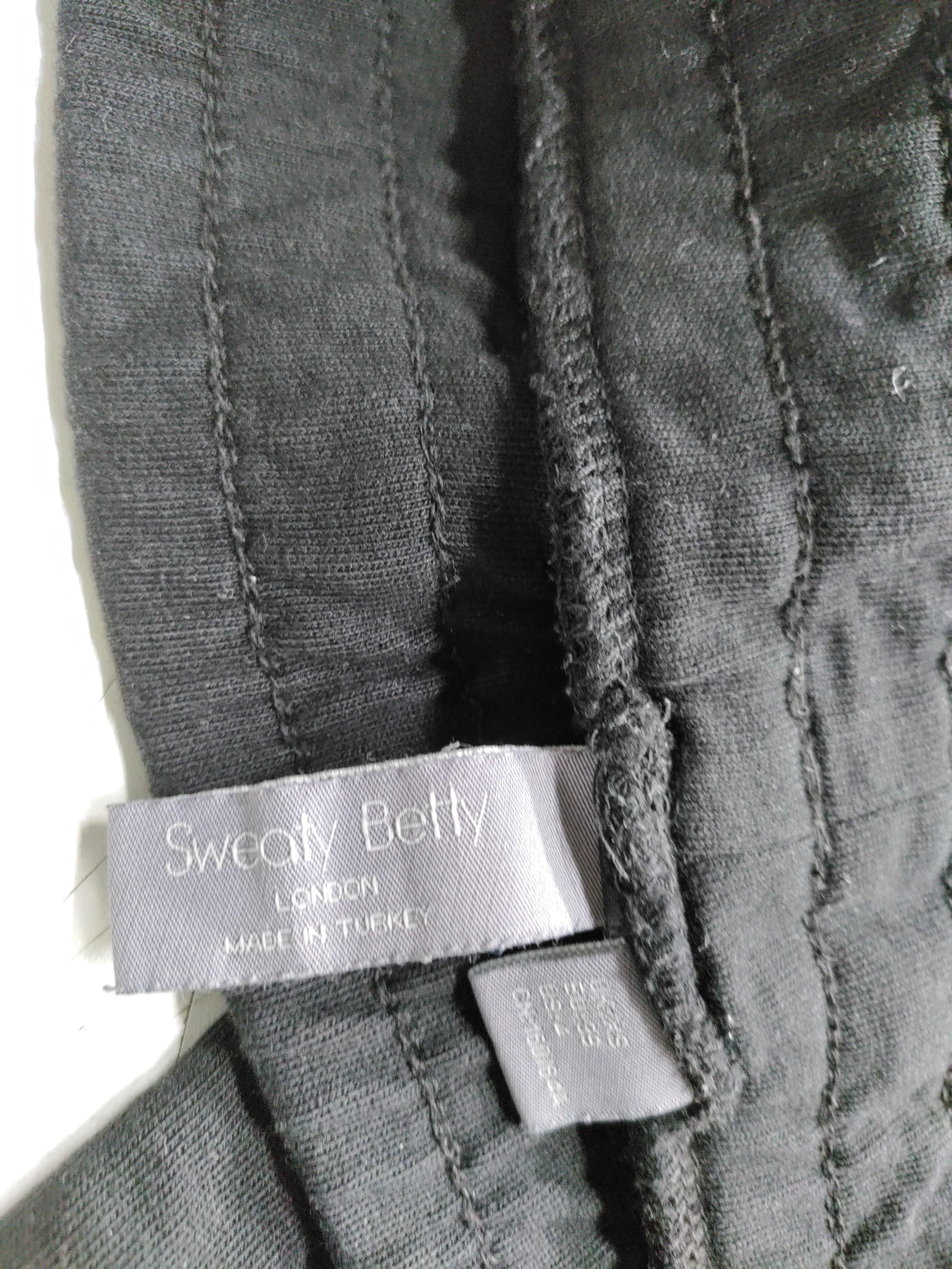 Sweaty Betty Women's Trousers S Black Cotton with Elastane Wide-Leg Sweatpants - Image 6
