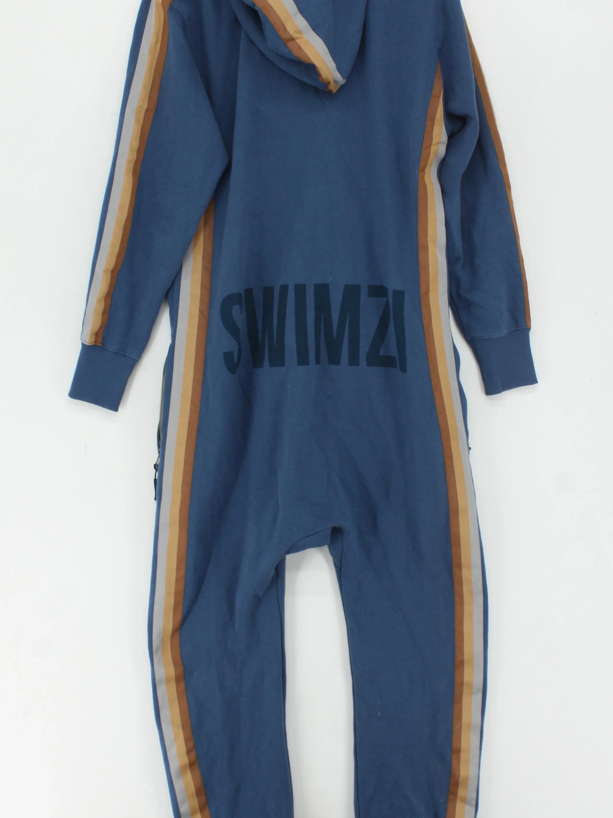 Swimzi Women's Jumpsuit M Blue Cotton with Polyester Straight Jumpsuit - Image 2