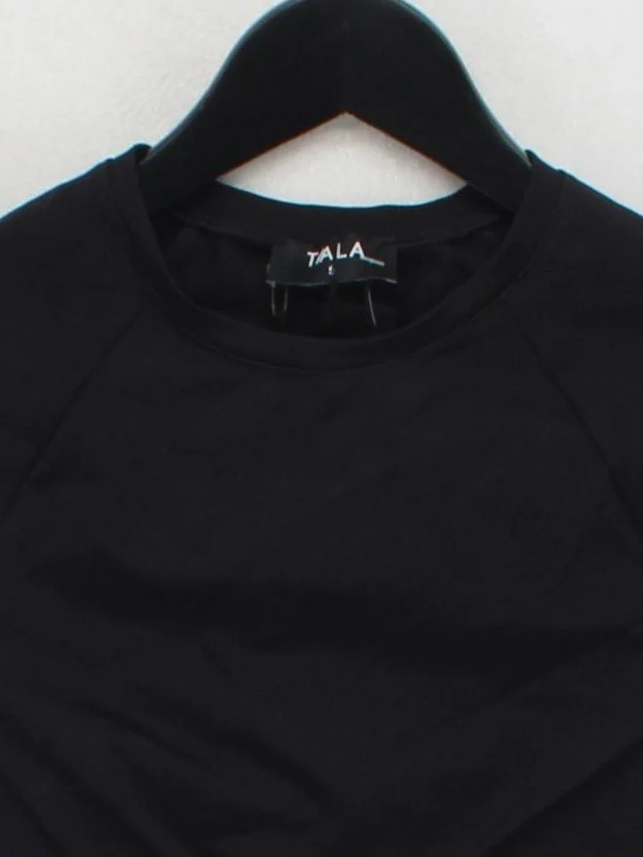 T/ALA Women's T-Shirt S Black Nylon with Elastane Basic - Image 3