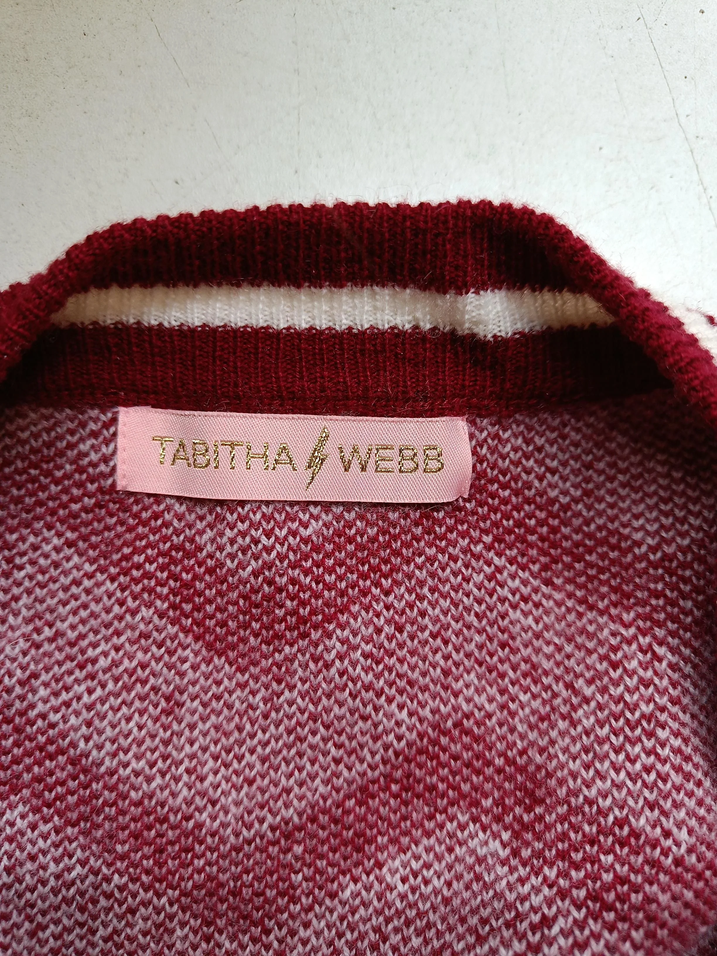 Tabitha Webb Women's Cardigan M Pink Wool with Cashmere Cardigan - Image 5