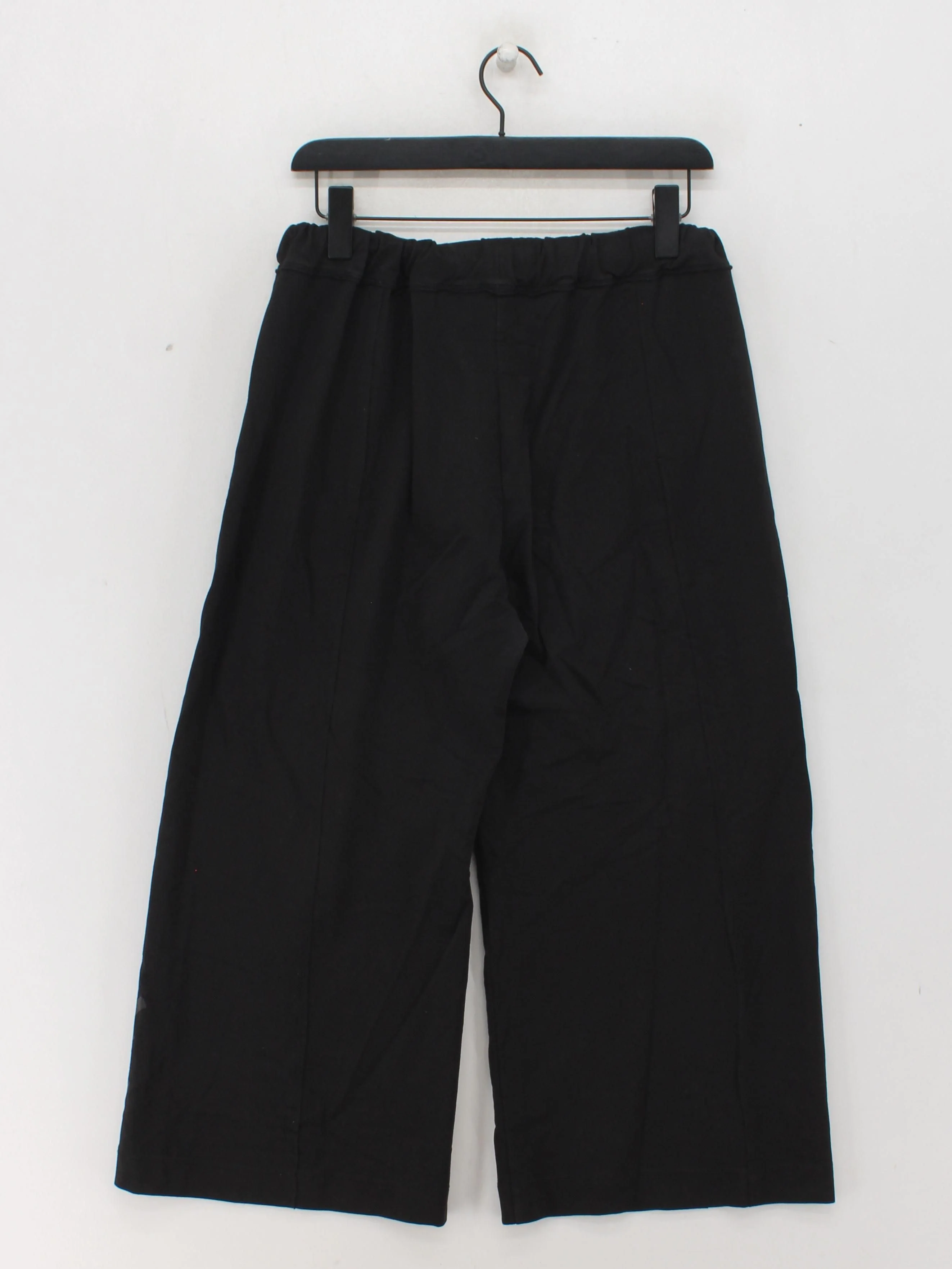 Tadaski Women's Trousers M Black Cotton with Elastane Wide-Leg Cropped - Image 2