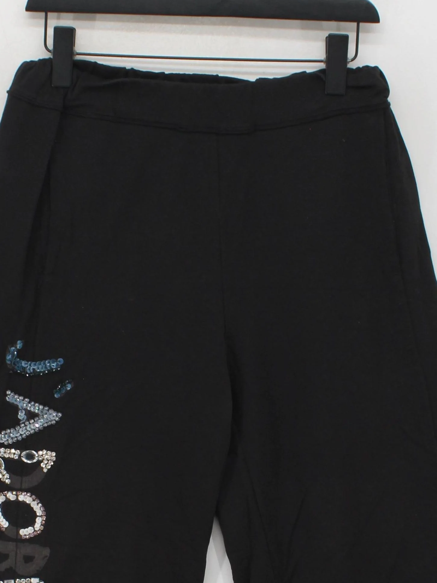 Tadaski Women's Trousers M Black Cotton with Elastane Wide-Leg Cropped - Image 3