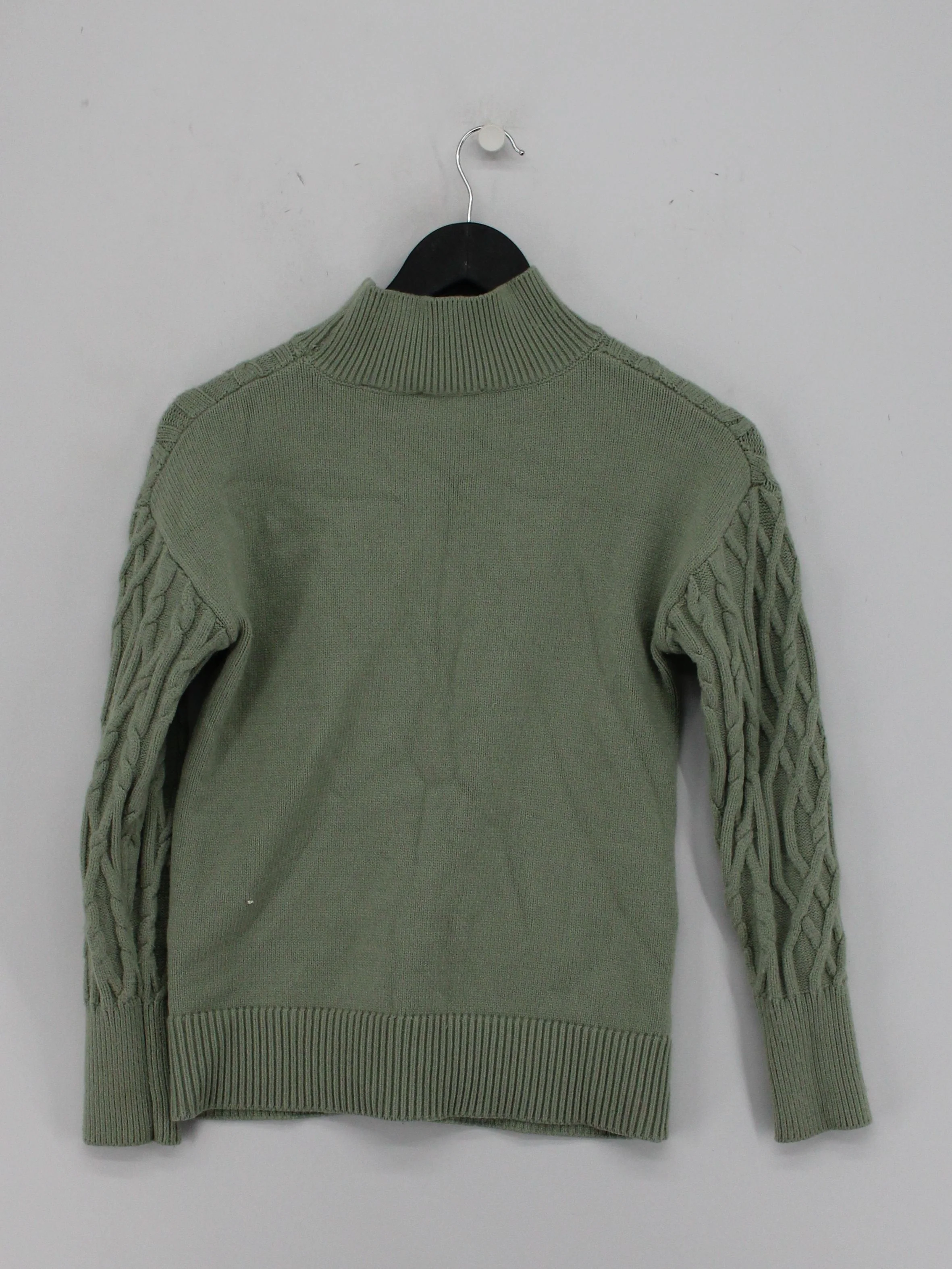 Tahari Women's Jumper XS Green Viscose with Polyester, Nylon High Neck Pullover - Image 2