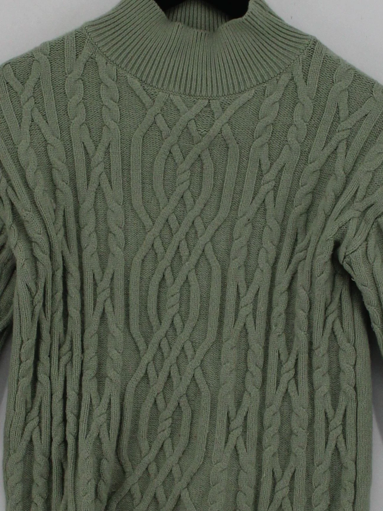 Tahari Women's Jumper XS Green Viscose with Polyester, Nylon High Neck Pullover - Image 3