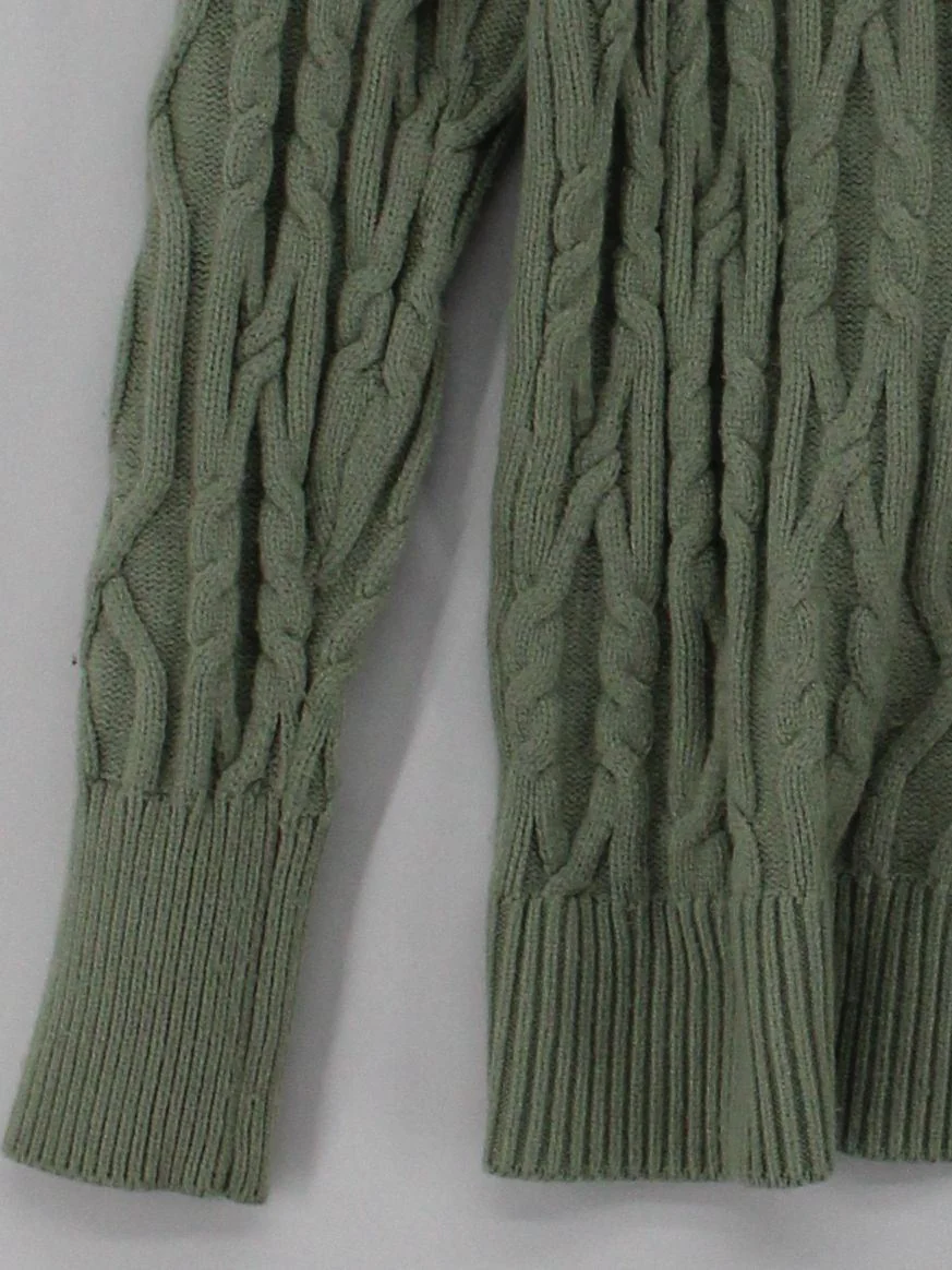 Tahari Women's Jumper XS Green Viscose with Polyester, Nylon High Neck Pullover - Image 4