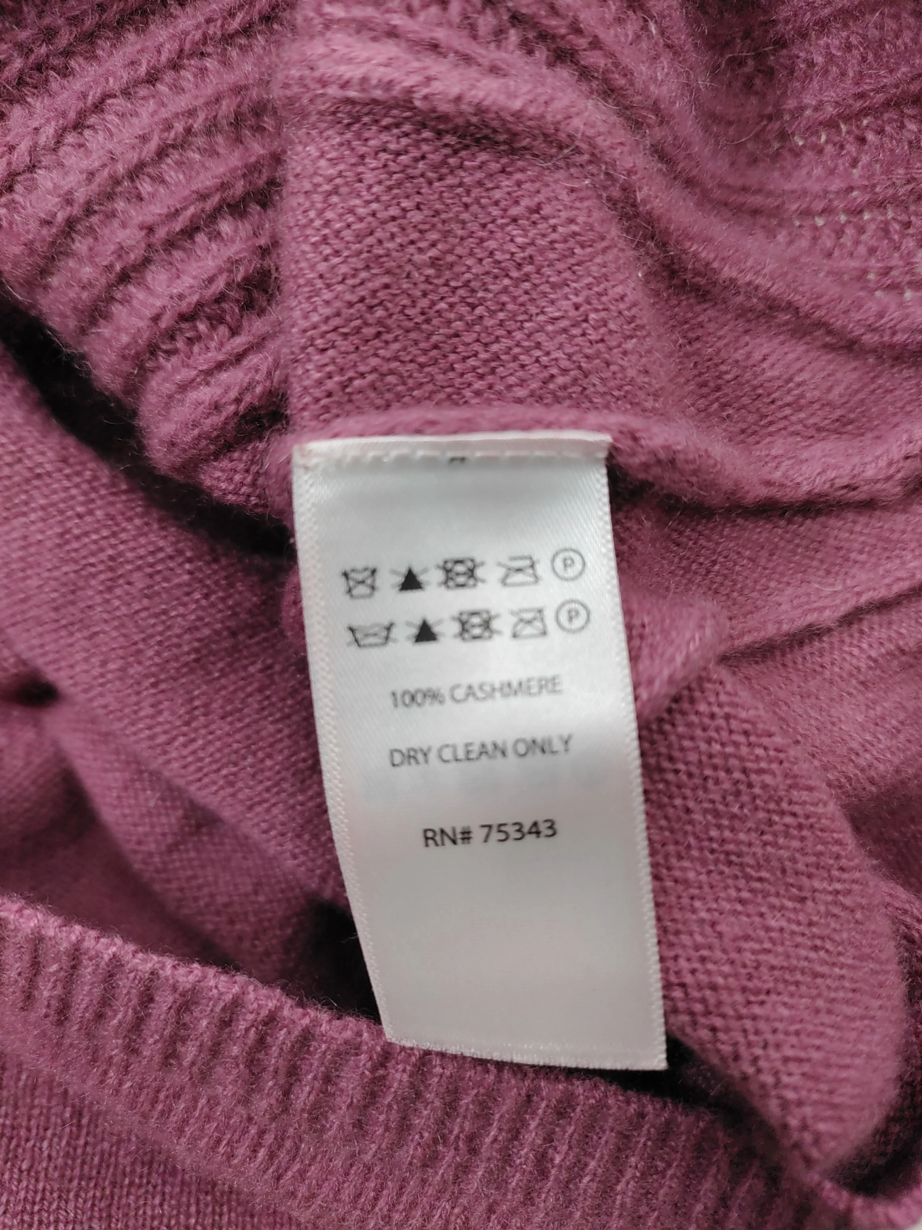Tahari Women's Jumper XXS Purple 100% Cashmere Mock Neck Pullover - Image 8