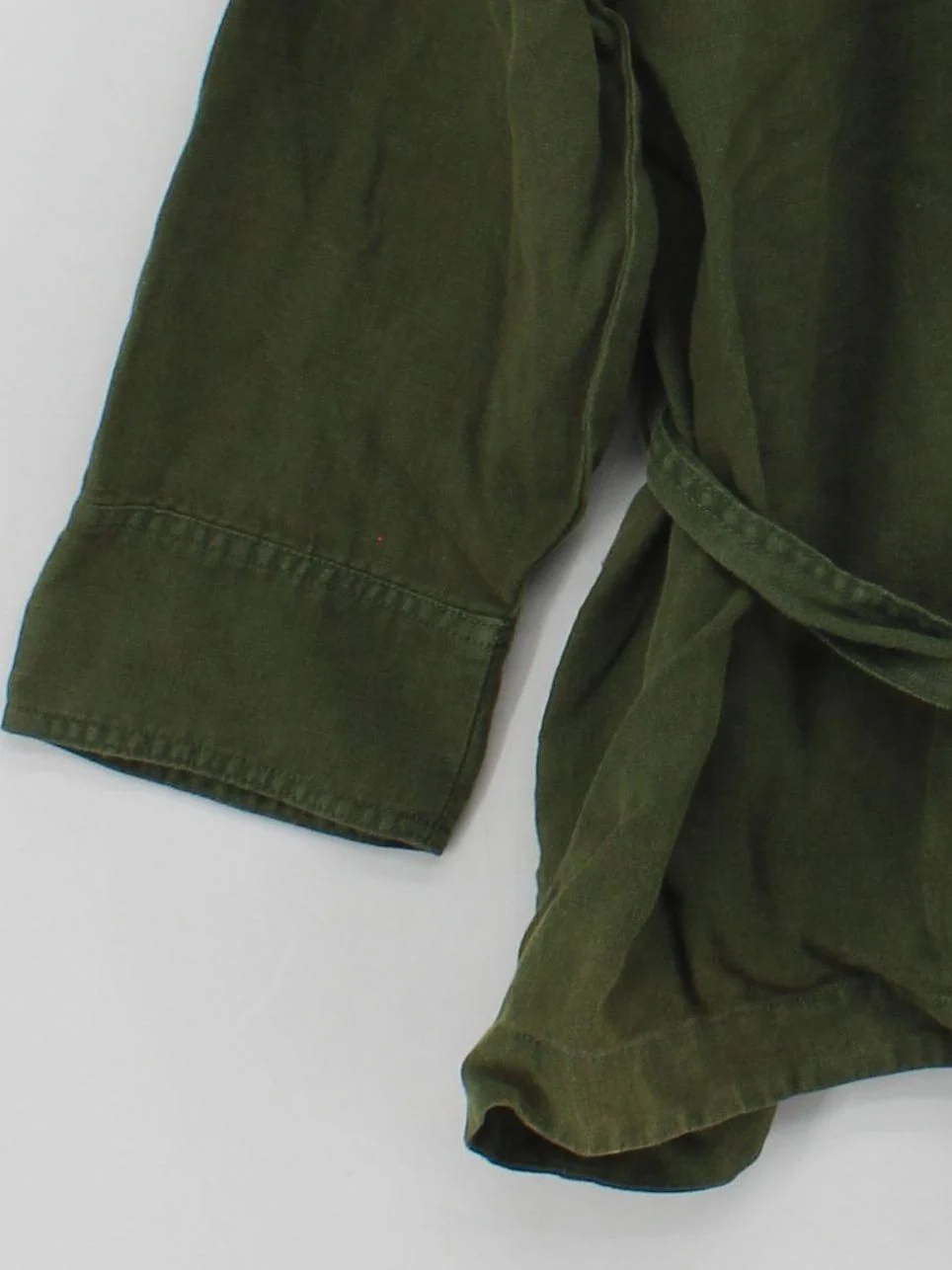 Tahari Women's Shirt UK 20 Green 100% Linen 3/4 Sleeve Collared Basic - Image 4