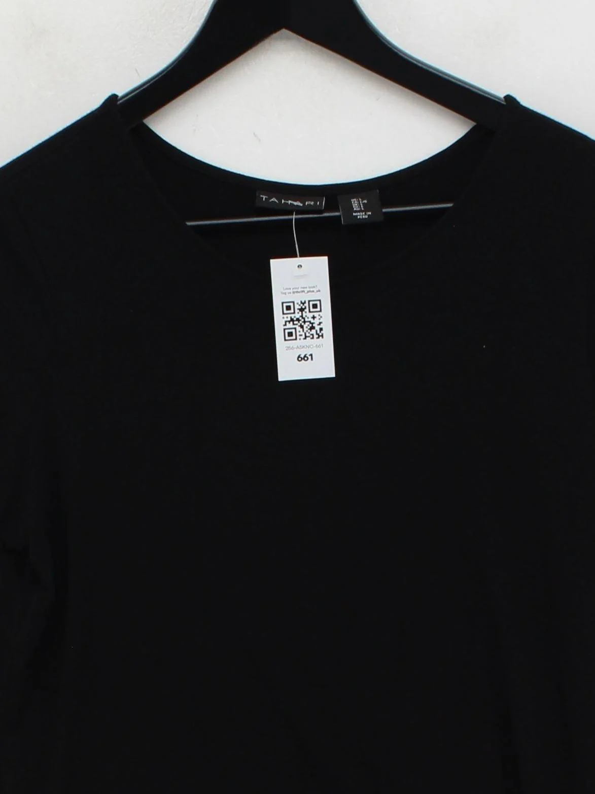 Tahari Women's T-Shirt M Black Lyocell Modal with Spandex Basic - Image 3