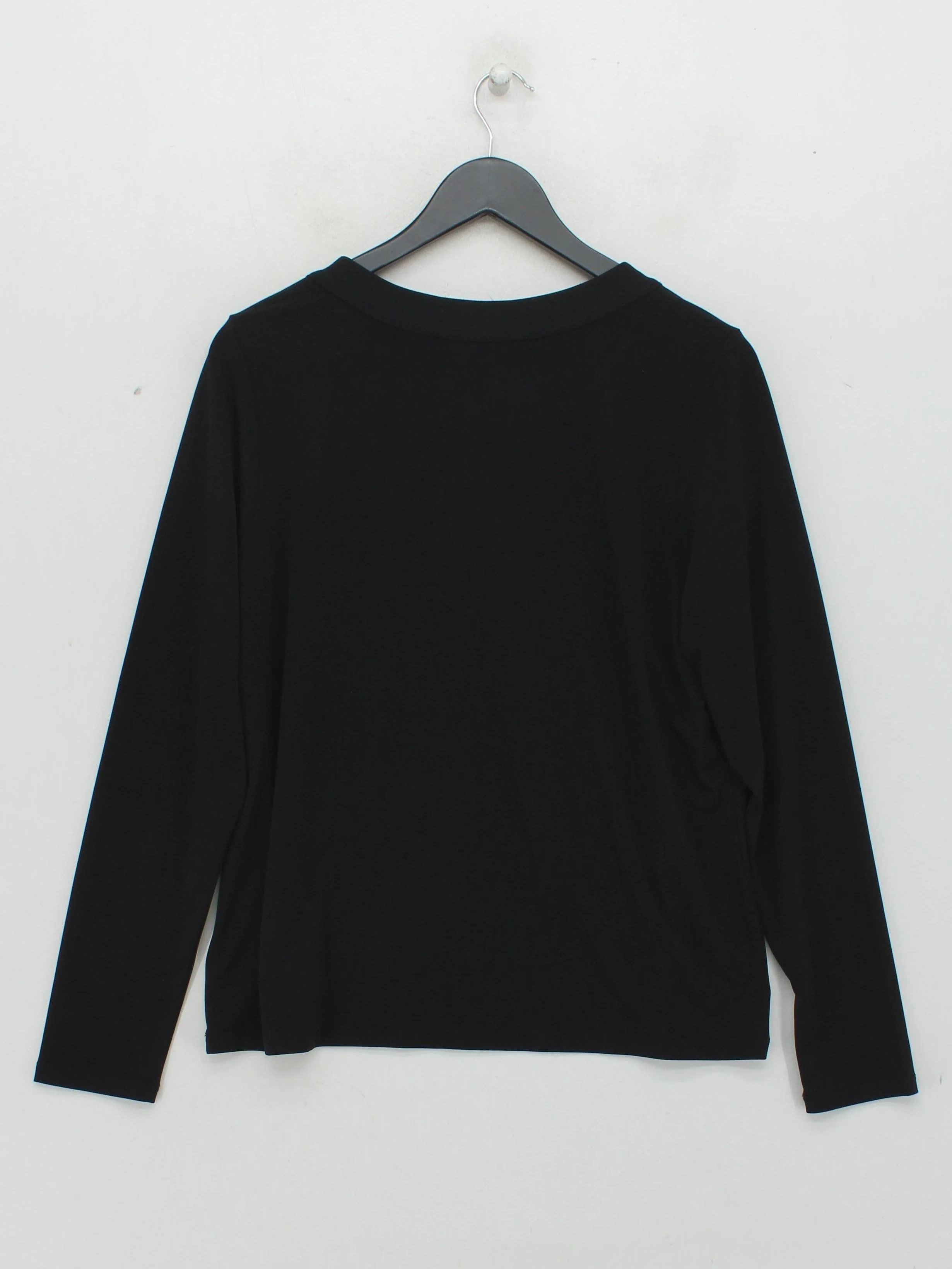 Tahari Women's Top XL Black Polyester with Elastane Long Sleeve V-Neck Basic - Image 2