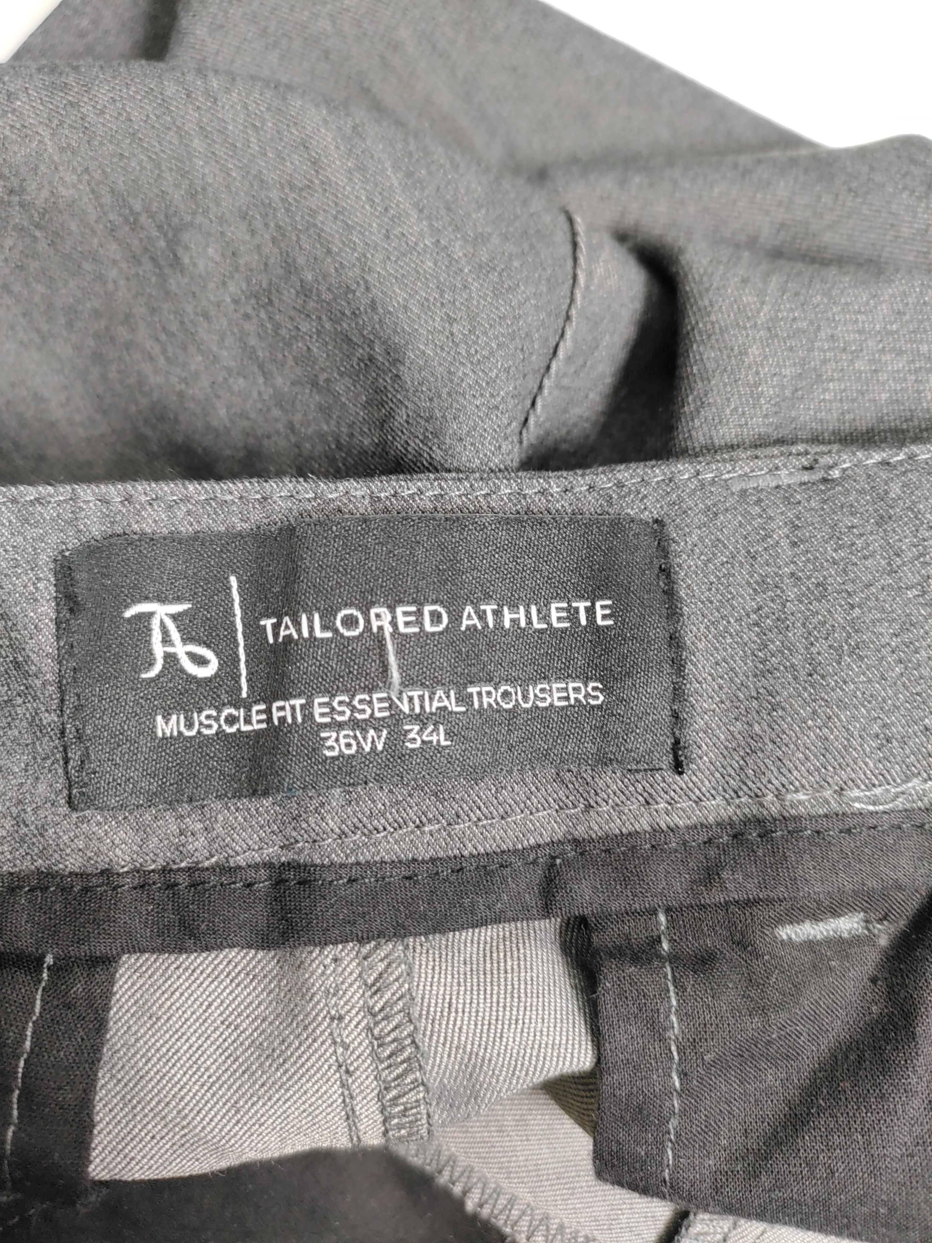 Tailored Athlete Men's Trousers W 36 in Grey Polyester - Image 5