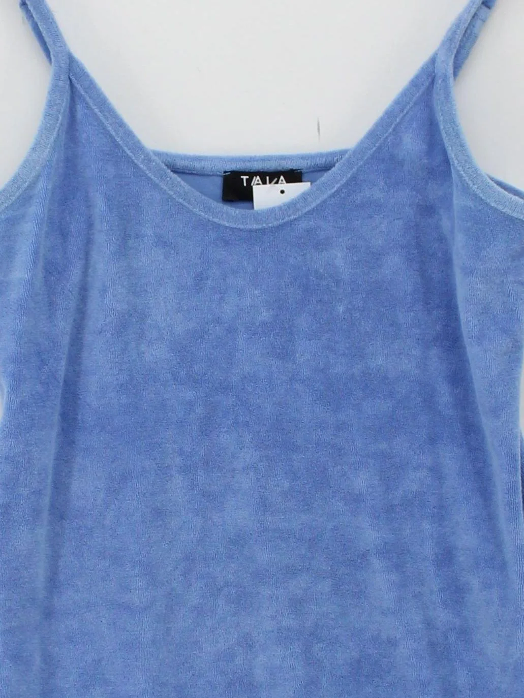 Tala Women's T-Shirt M Blue Cotton with Polyester Sleeveless V-Neck Camisole - Image 3